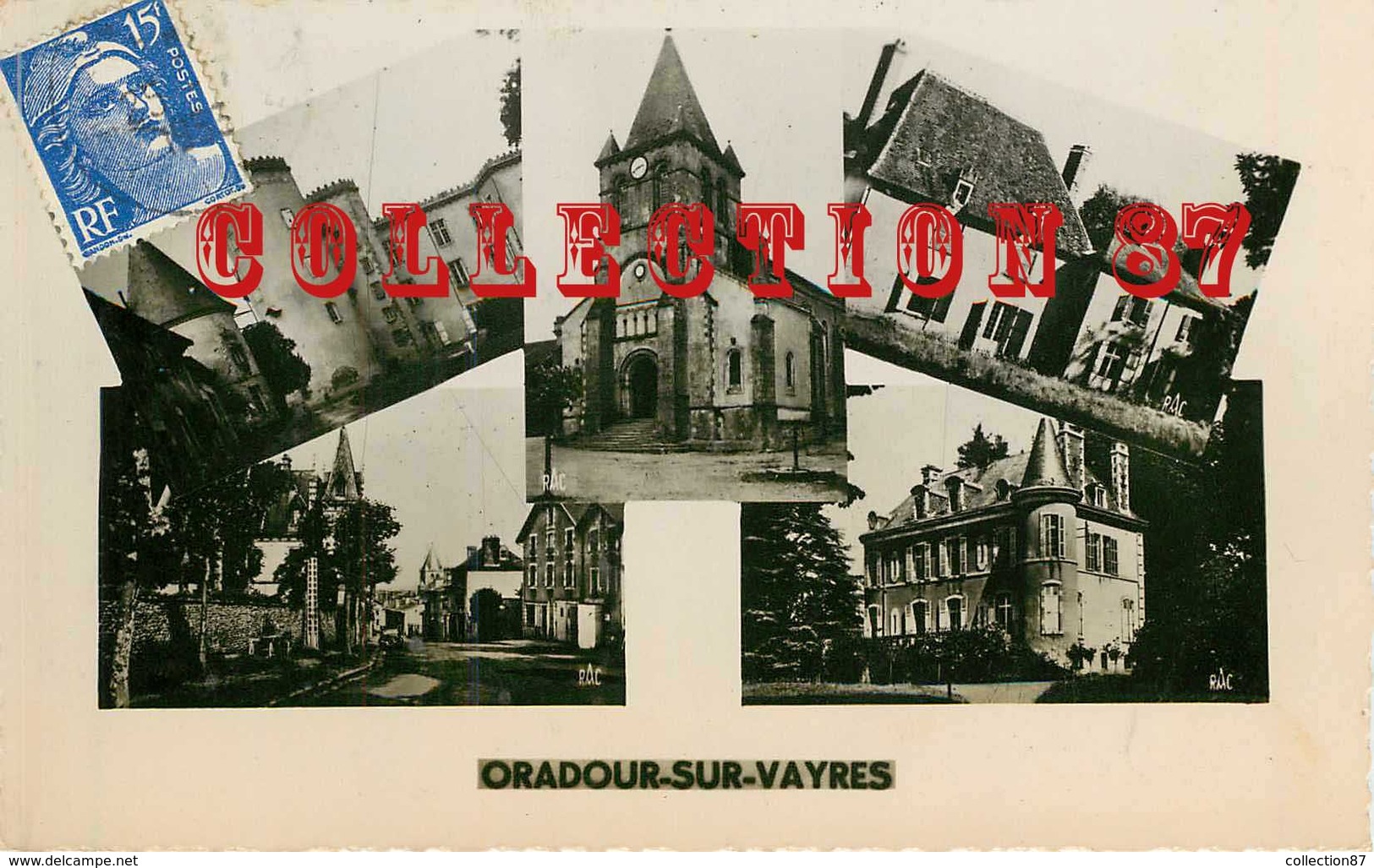 87 - ORADOUR Sur VAYRES - 5 VUES SOUVENIR - CARTE VOYAGEE 1953 Pour PORTIER à JAUREZAC - Oradour Sur Vayres