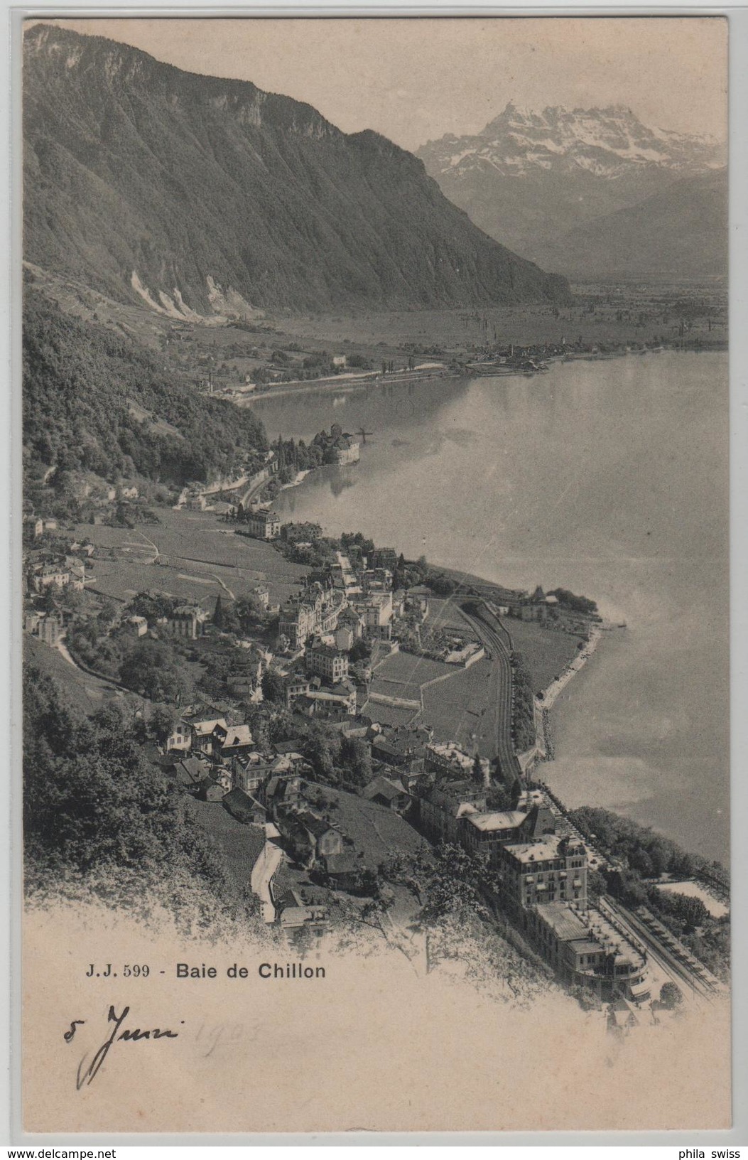 Baie De Chillon - Photo: Jullien Freres No. 599 - Autres & Non Classés