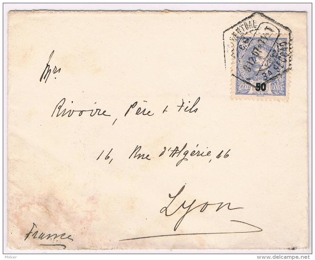 Portugal, 1907, # 142, Porto-Lyon - Cartas & Documentos