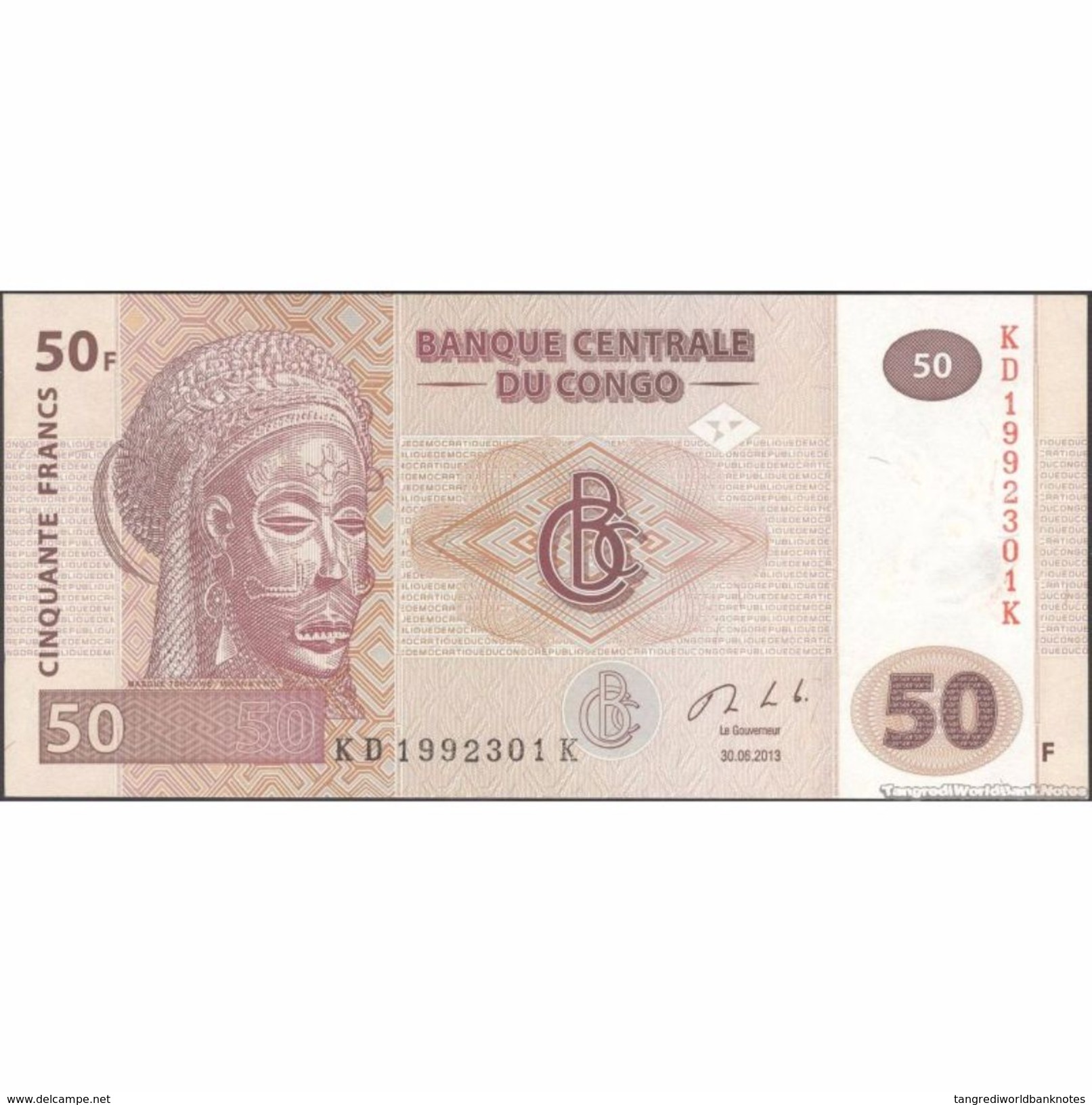 TWN - CONGO DEM. REP. 97A - 50 Francs 30.6.2013 KD-K (HdM) UNC - Democratic Republic Of The Congo & Zaire