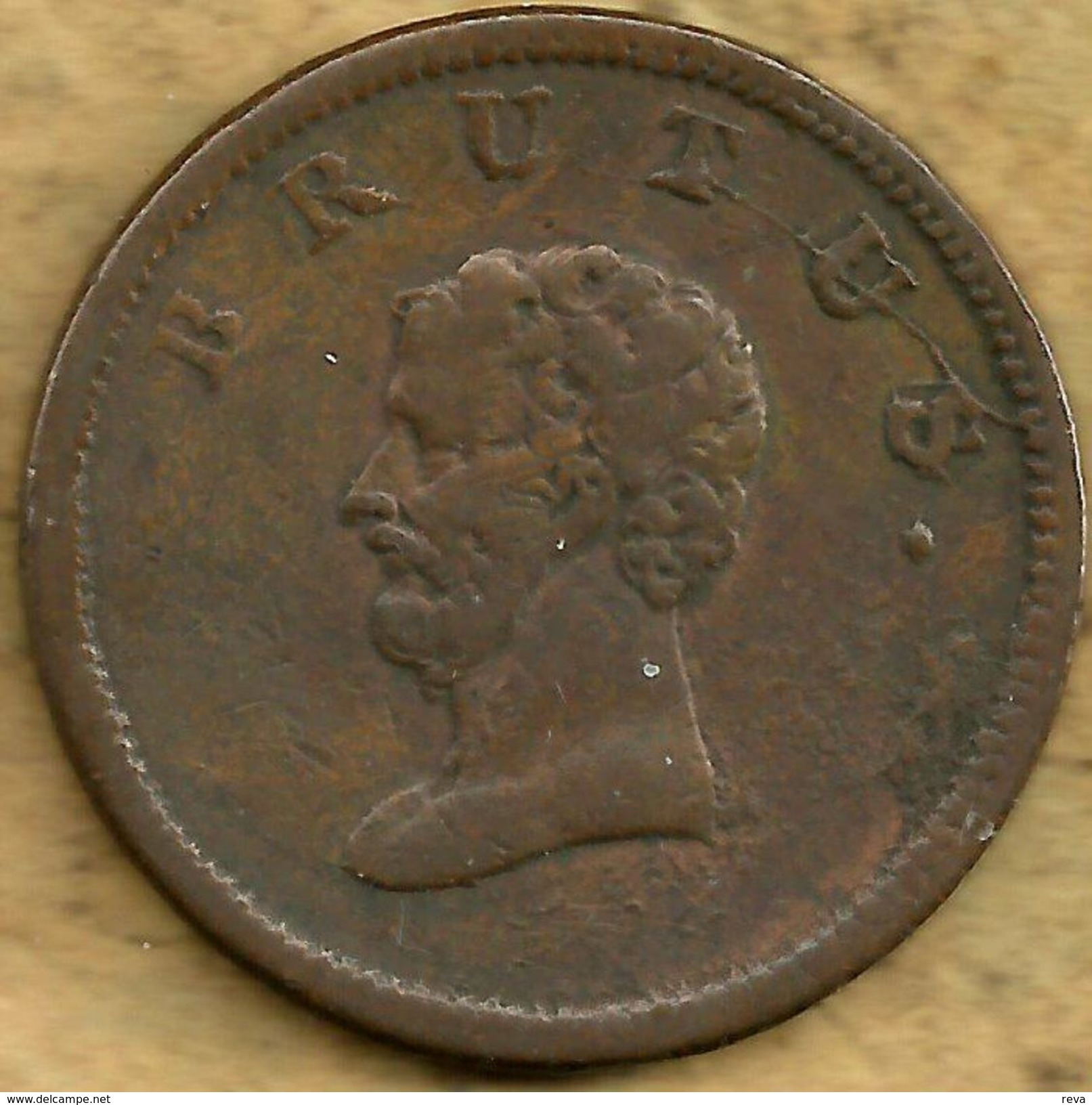 UK GREAT BRITAIN 1/2 PENNY BRUTUS FRONT BRITANNIA BACK ND(1790's?) F D&H266B   READ DESCRIPTION CAREFULLY !! - Autres & Non Classés