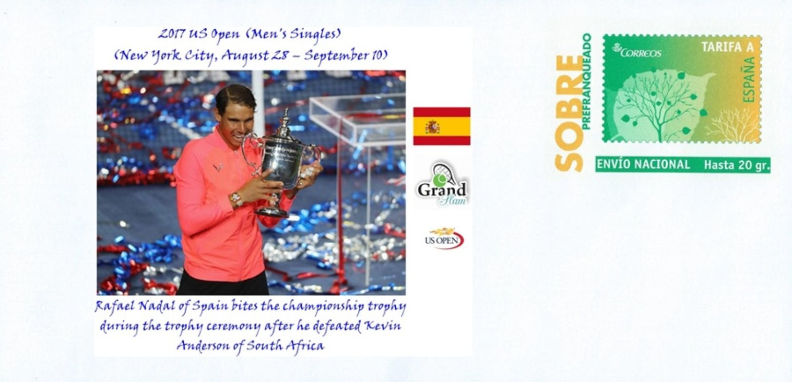 SPAIN, (Tennis) 2017 US Open (Men's Singles), Winner : Rafael Nadal (Spain), Runner-up : Kevin Anderson (South Africa) - Tennis