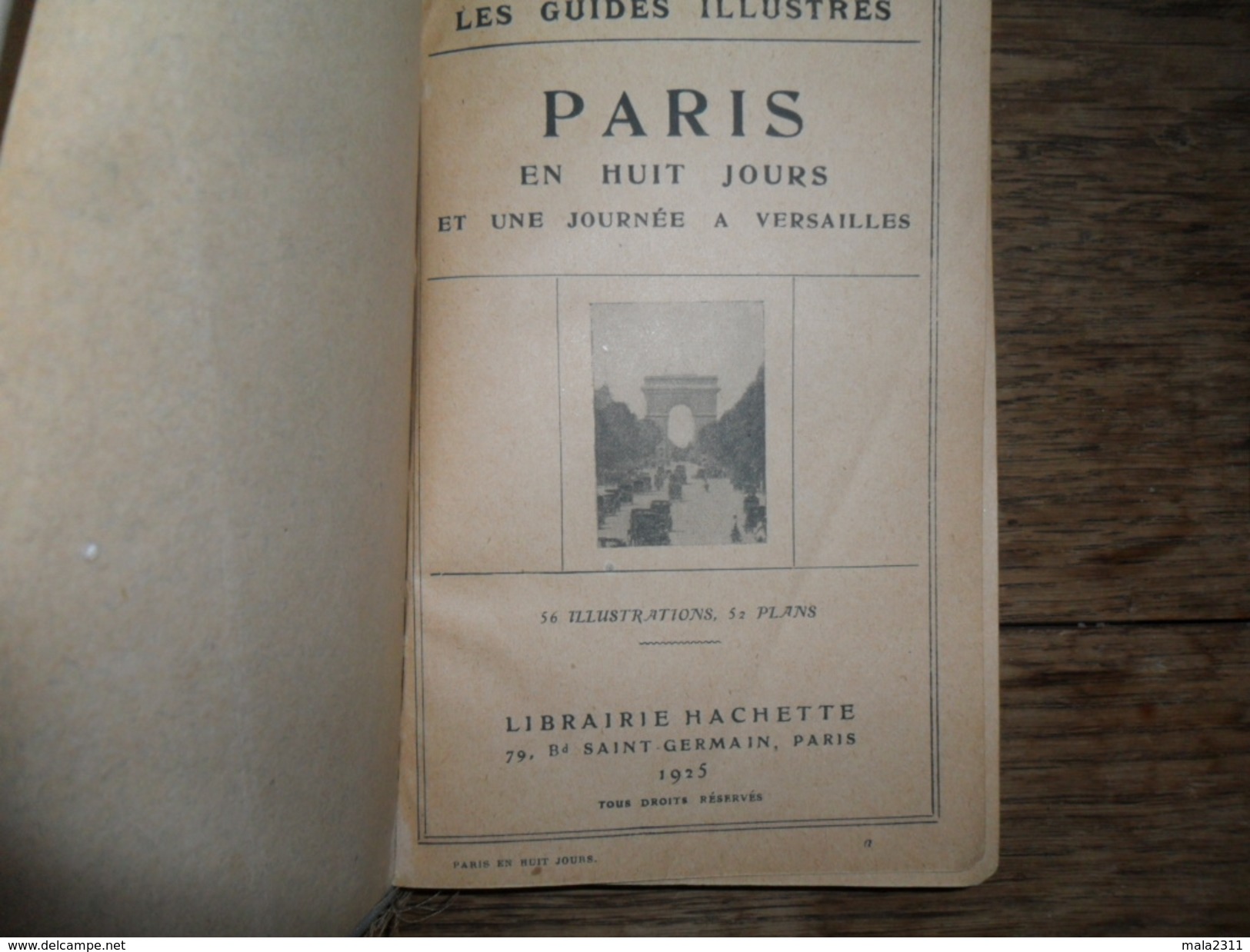 ANCIEN PETIT GUIDE ILLUSTRE HACHETTE  POUR VISITER PARIS EN 8 JOURS / 1925