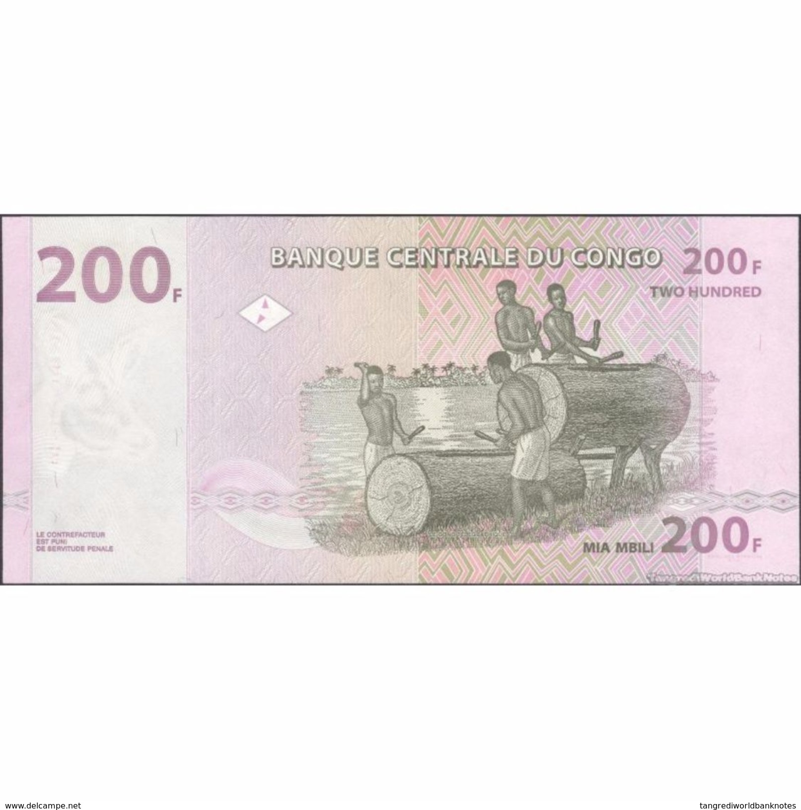 TWN - CONGO DEM. REP. 99A - 200 Francs 31.7.2007 NC-H (HdM) UNC - Demokratische Republik Kongo & Zaire