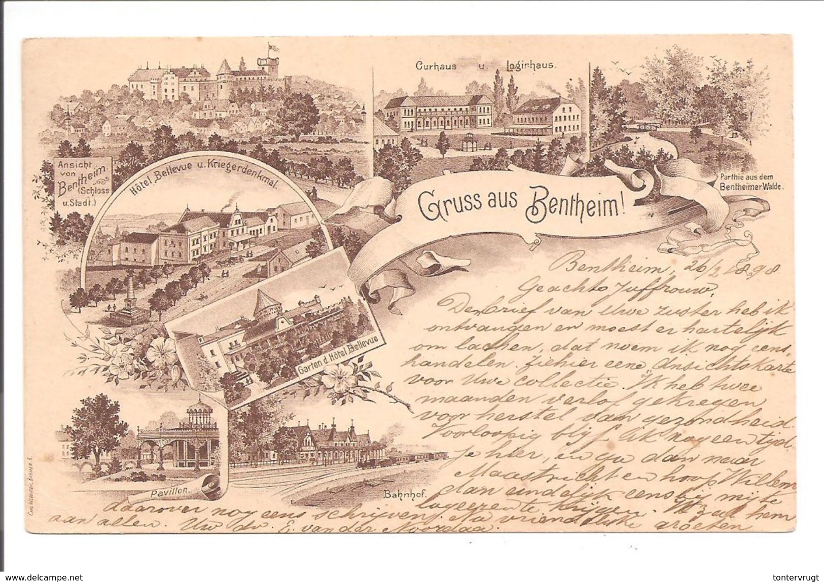 Bad Bentheim. Gruss Aus Litho 1898. 7 Bilder - Bad Bentheim