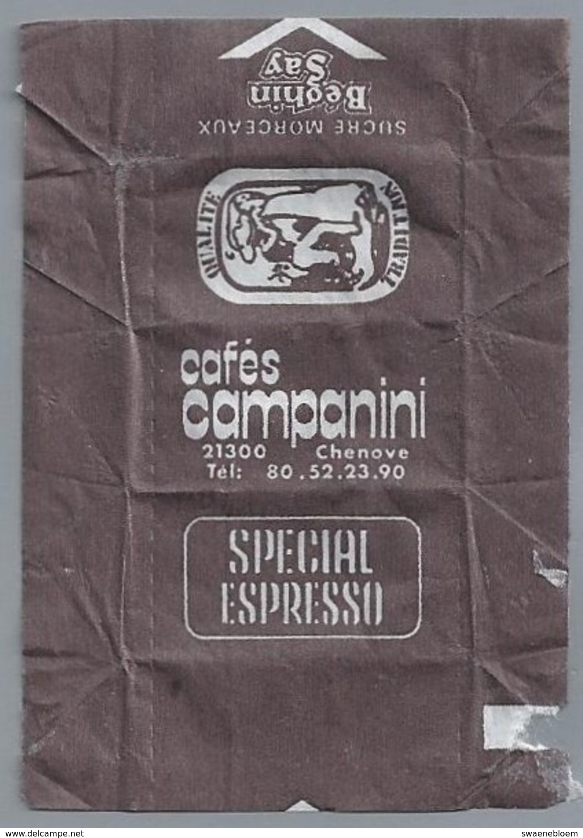 Suikerwikkel.- Embalage De Sucre. Cafés Campanini, Chenove. Sucre Morceaux. Beghin Say. SPECIAL ESPRESSO. - Sugars