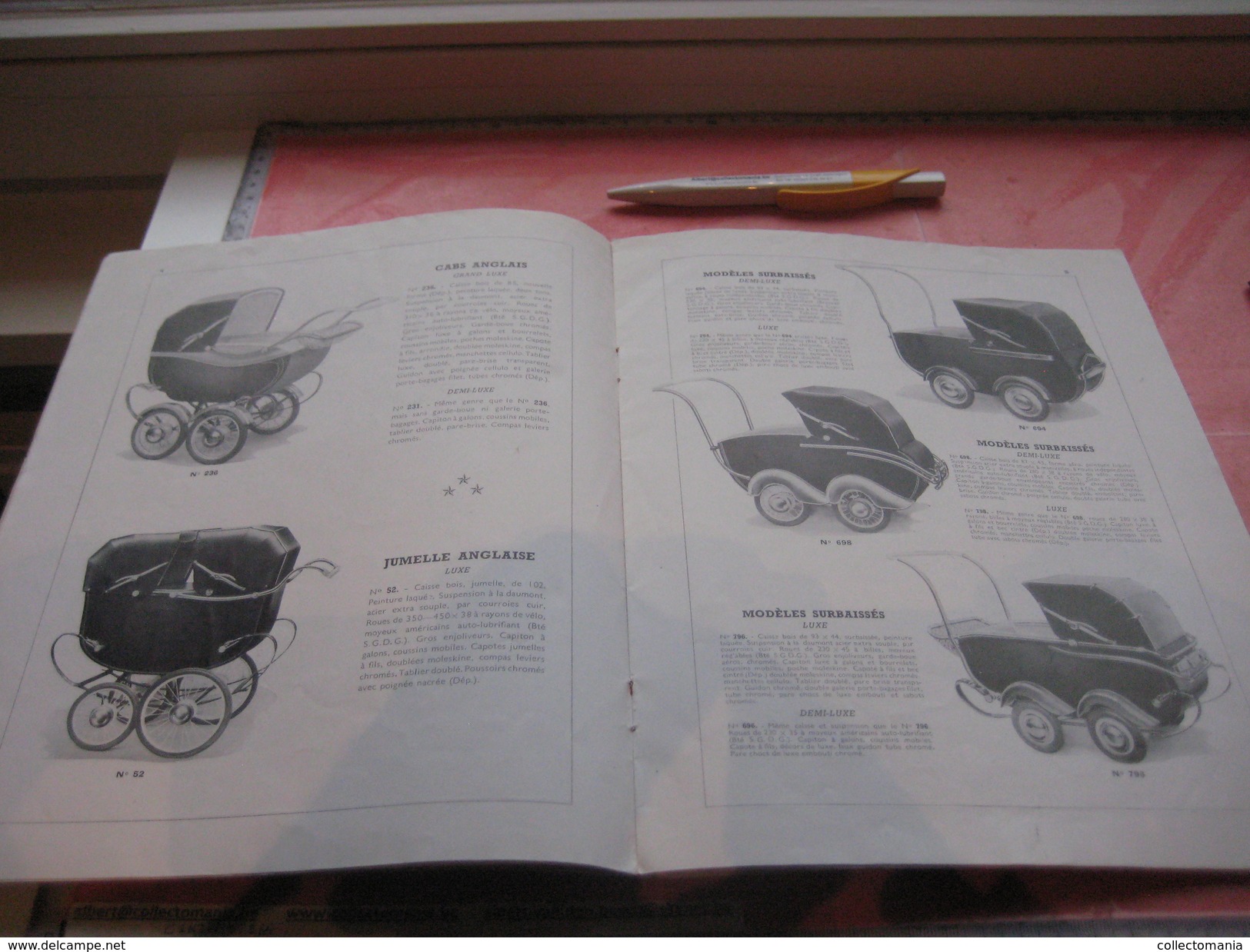 7 catalogues compl +1 catalogus 1937 Morrelet manquant page 1et 2 - PRAMS, Kinderwagens Voitures d'enfants VG carrozzina