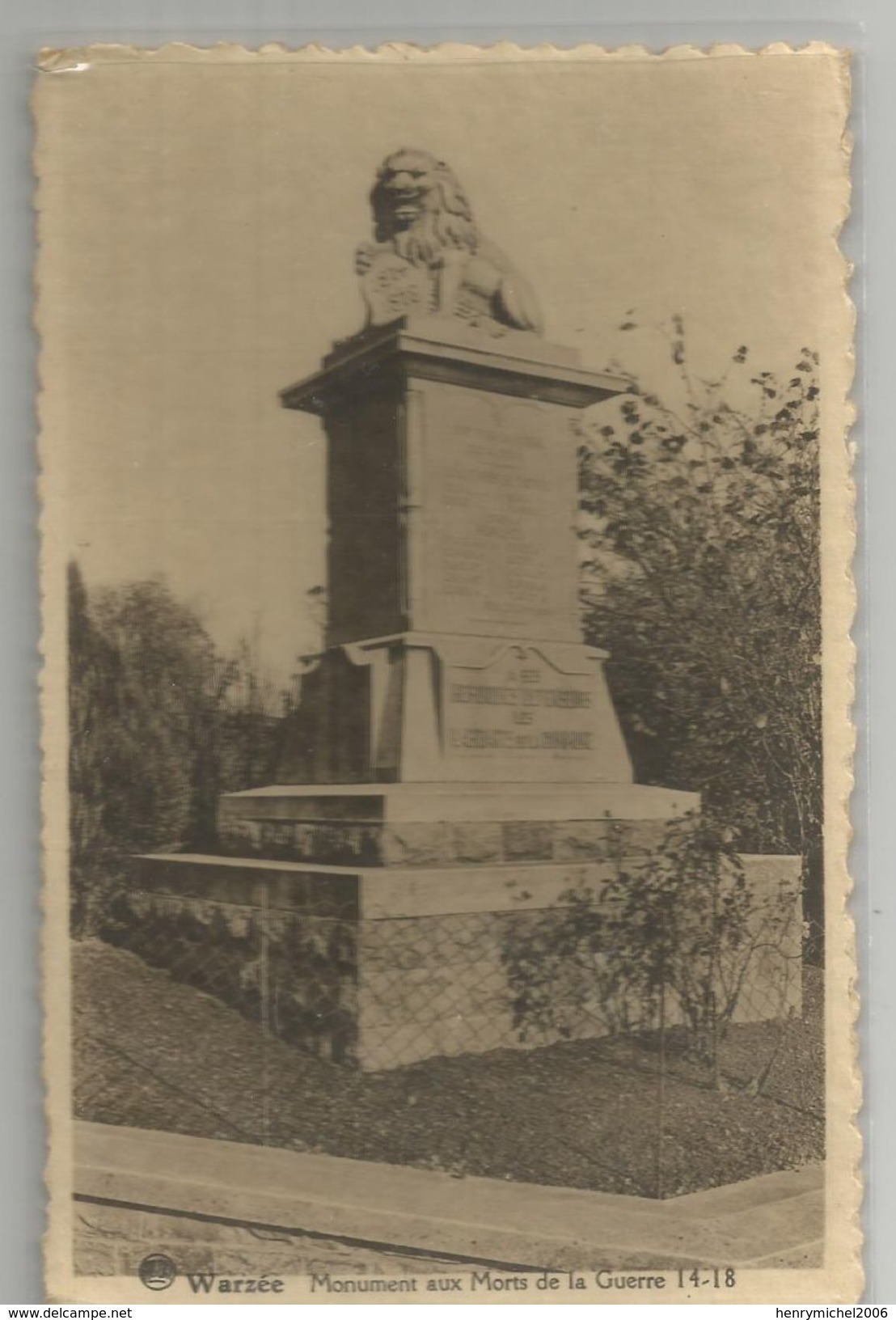 Belgique - Liège - Warzée Monument Aux Morts 14-18ed Gaspar Vilenne - Other & Unclassified