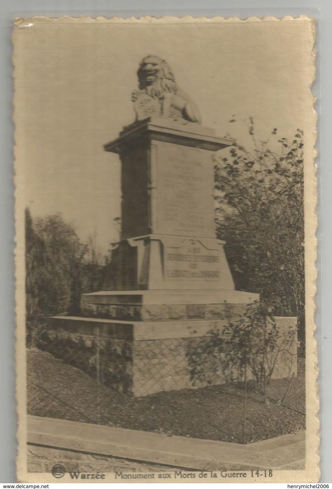 Belgique - Liège - Warzée Monument Aux Morts 14-18ed Gaspar Vilenne - Sonstige & Ohne Zuordnung