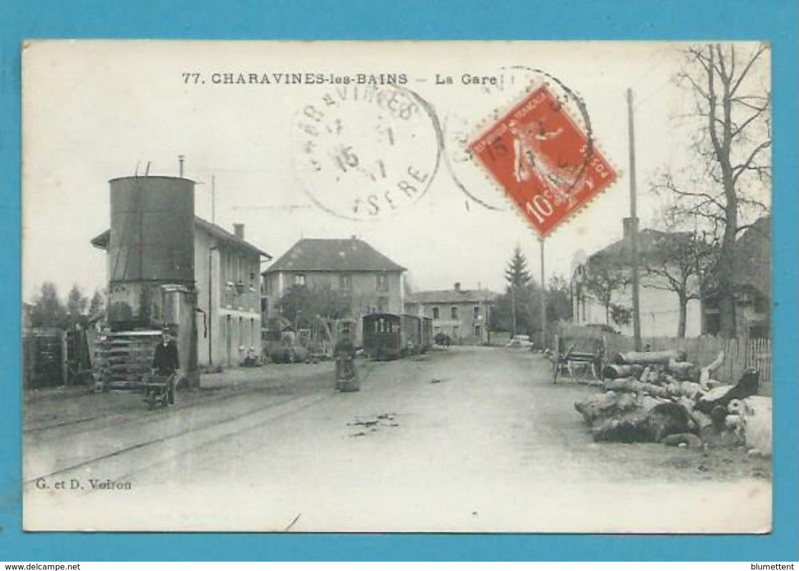 CPA 77 - Chemin De Fer Train La Gare CHARAVILLES-LES-BAINS 38 - Charavines