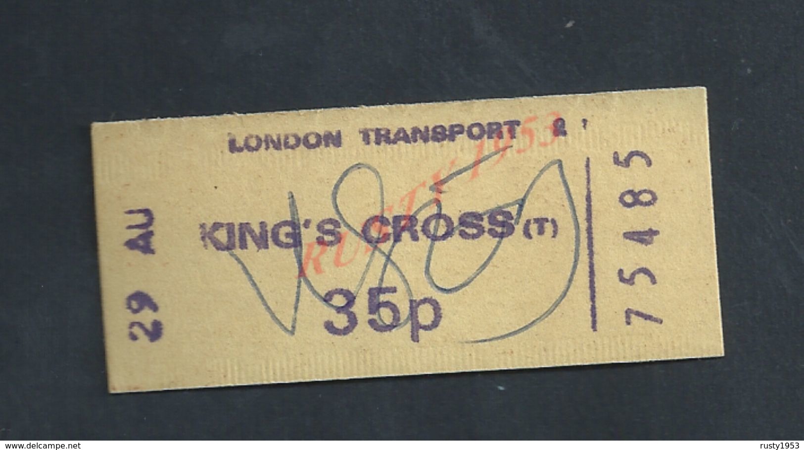 ROYAUME UNI TICKET DE TRANSPORT CHEMIN DE FER BUS METRO OU TRAMWAYS A VOUS DE VOIR  LONDON ? : - Europe