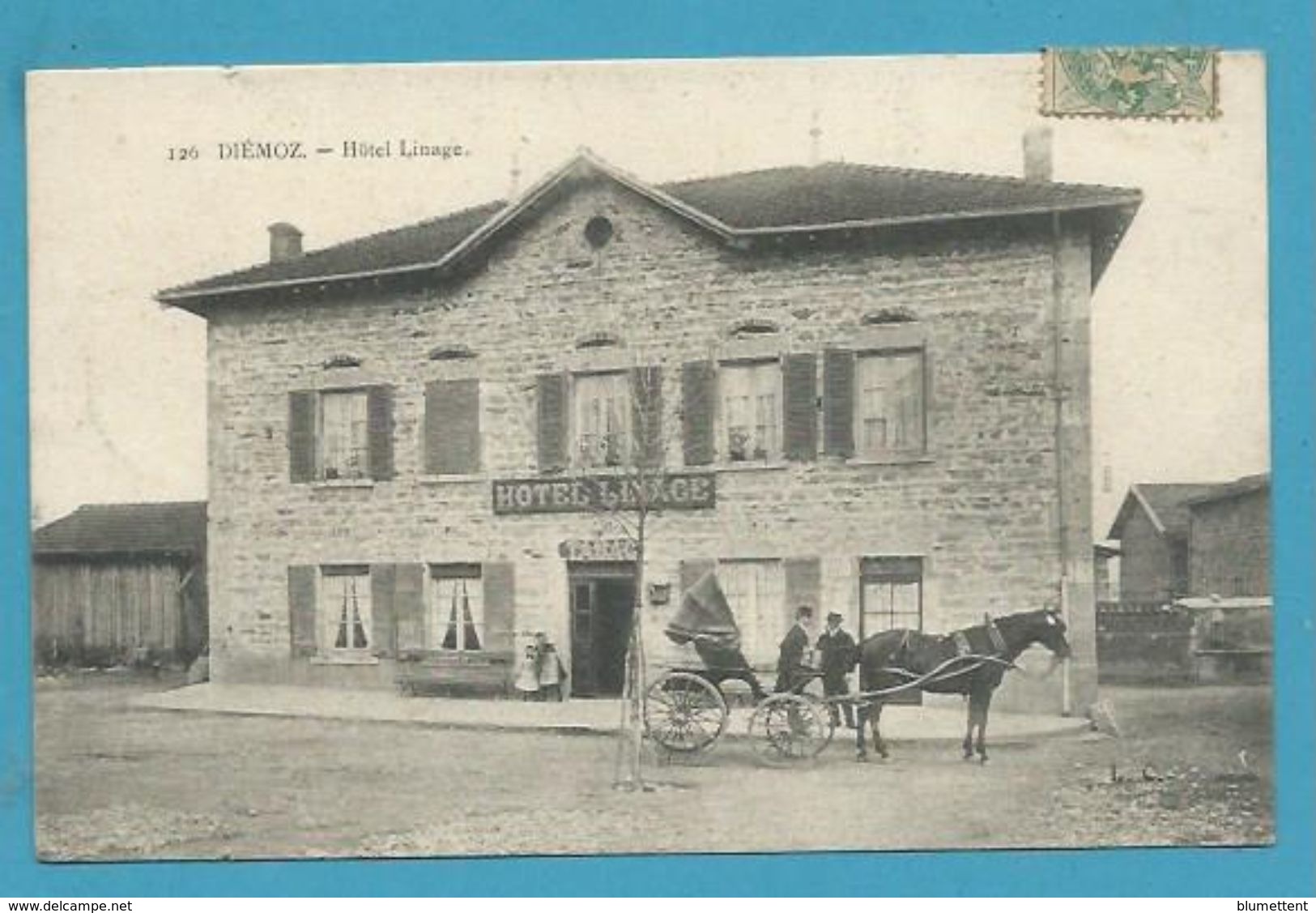 CPA 126 - Hôtel Linage Tabac DIEMOZ 38 - Diémoz