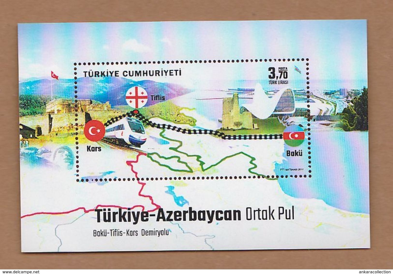AC - TURKEY STAMP BLOCK - TURKEY AZERBAIJAN JOINT STAMP MNH 30 OCTOBER 2017 - Neufs