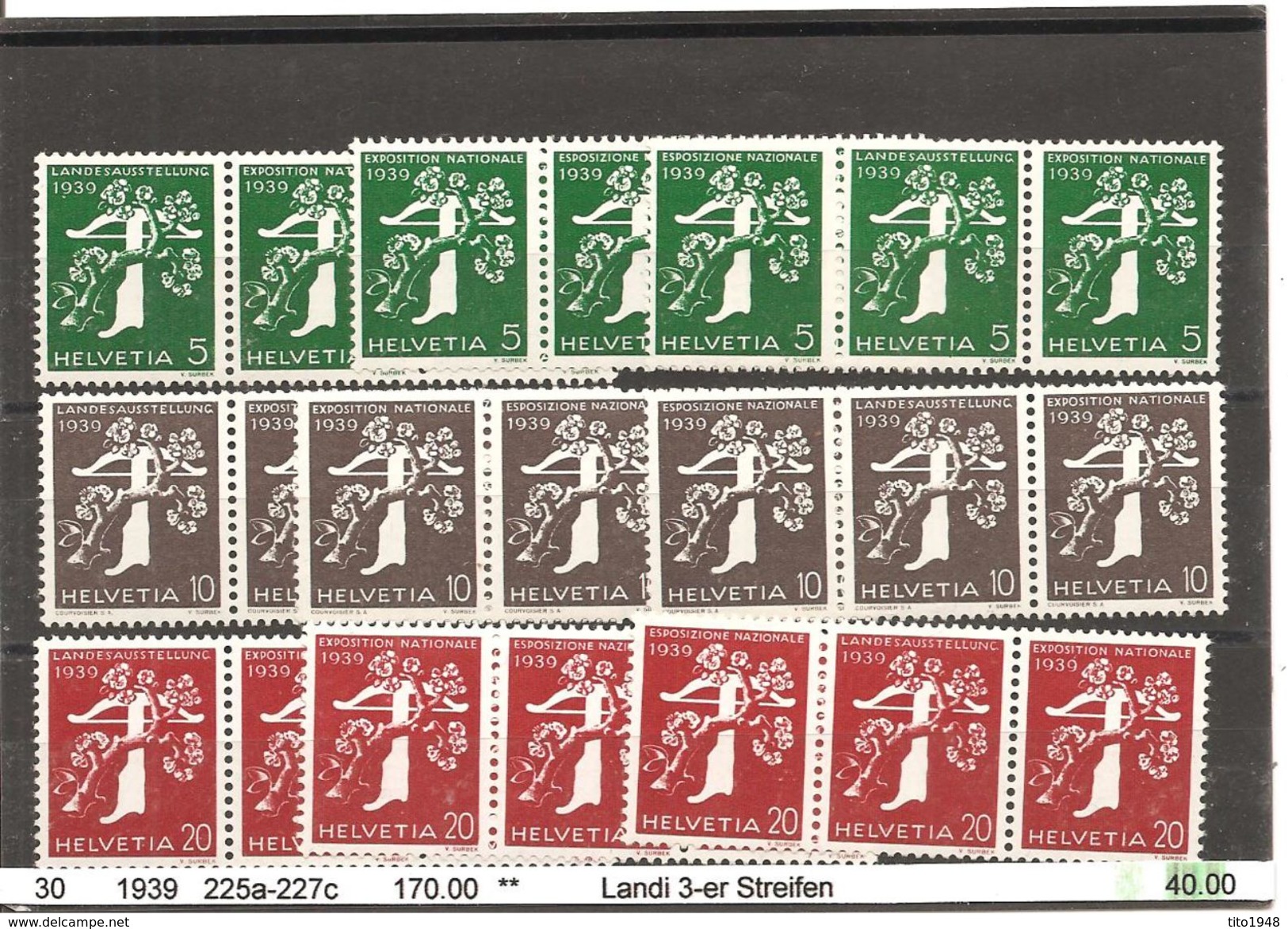 Schweiz, 1939, Landi, Rollenmarken Dreierstreifen-Set **, Teils Mit Nr., Siehe Scans! - Nuovi