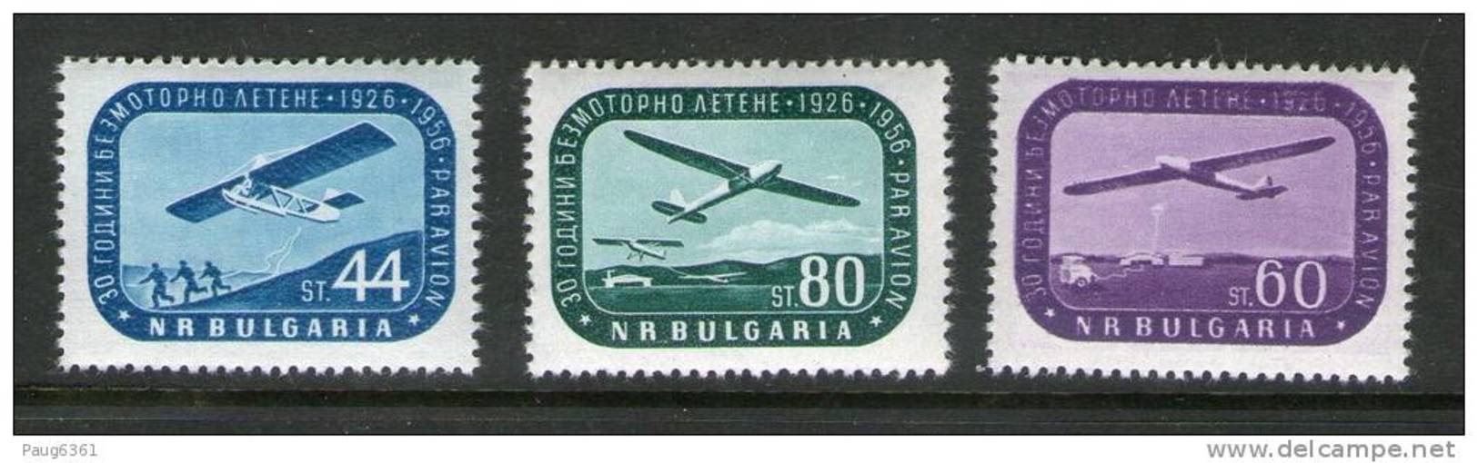 BULGARIE 1956 VOL A VOILE  YVERT  N°A70/72 NEUF MNH** - Airmail