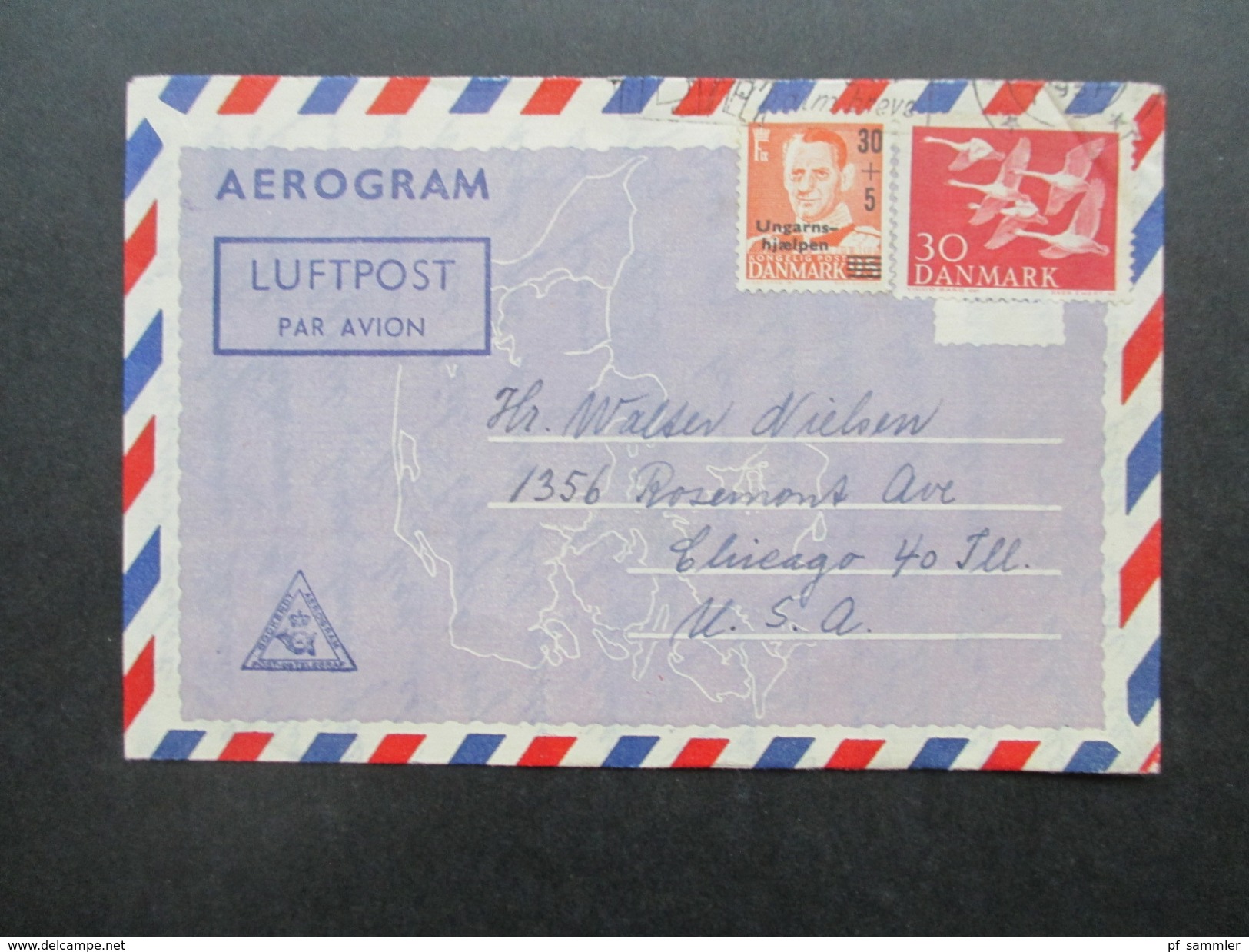 Dänemark 1950/60er Luftpostbelege alle in die USA gelaufen! 89 stk. Viele Jul Marken / Aerogramme! Interessanter Posten!