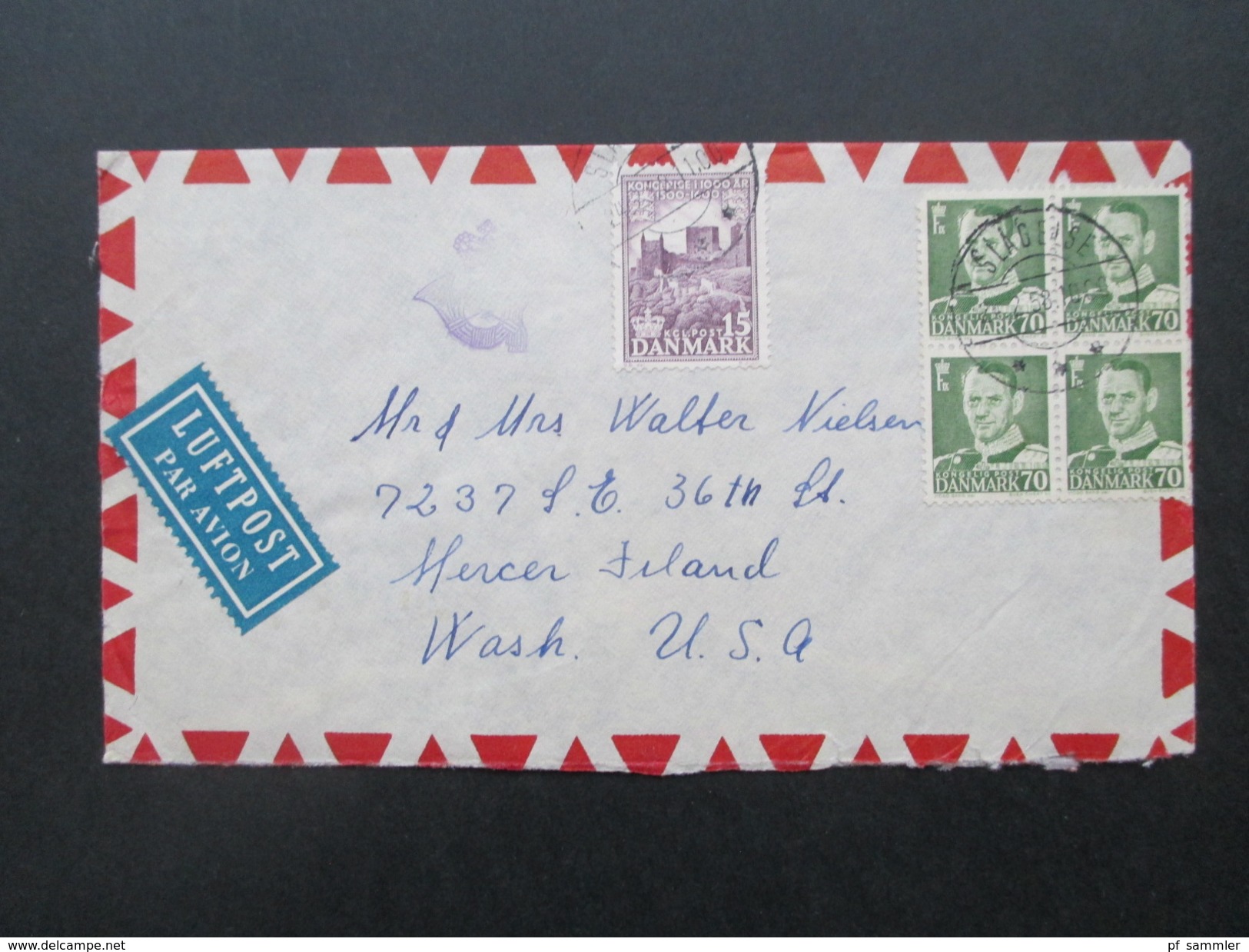 Dänemark 1950/60er Luftpostbelege alle in die USA gelaufen! 89 stk. Viele Jul Marken / Aerogramme! Interessanter Posten!