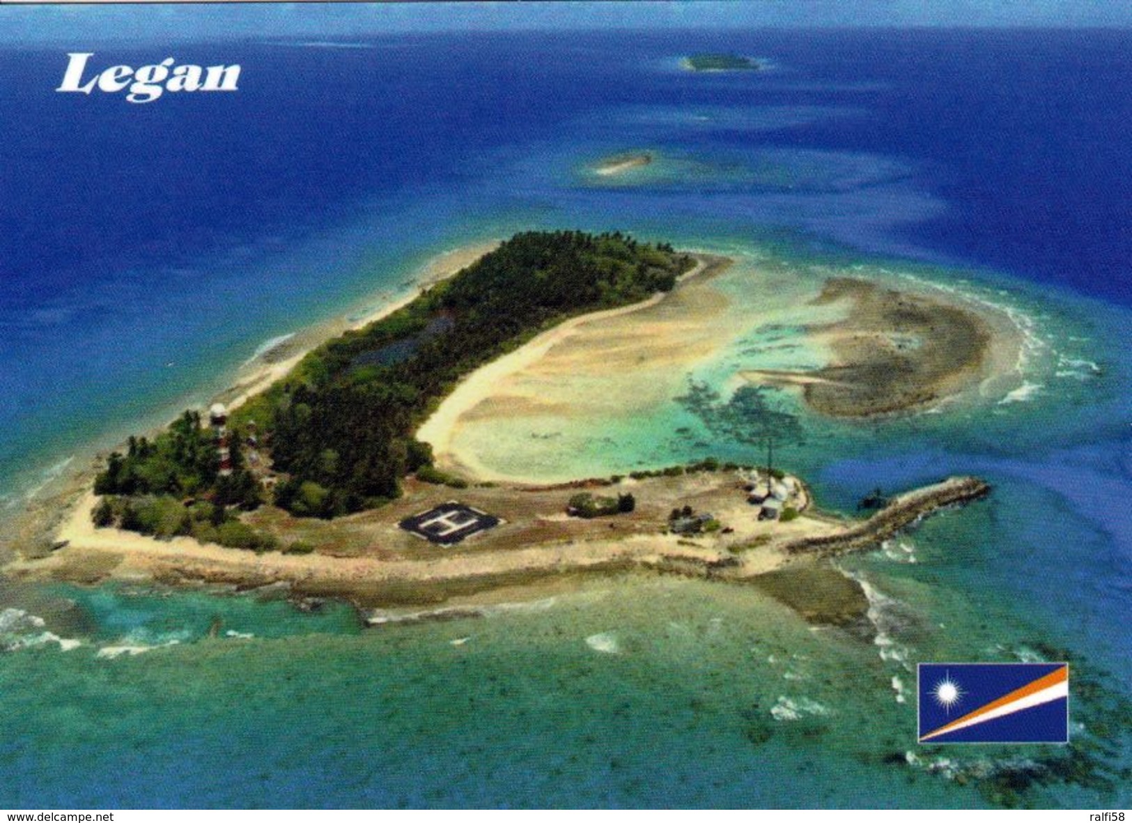 1 AK Marshall Islands * Blick Auf Die Insel Legan - Luftbildaufnahme * - Isole Marshall