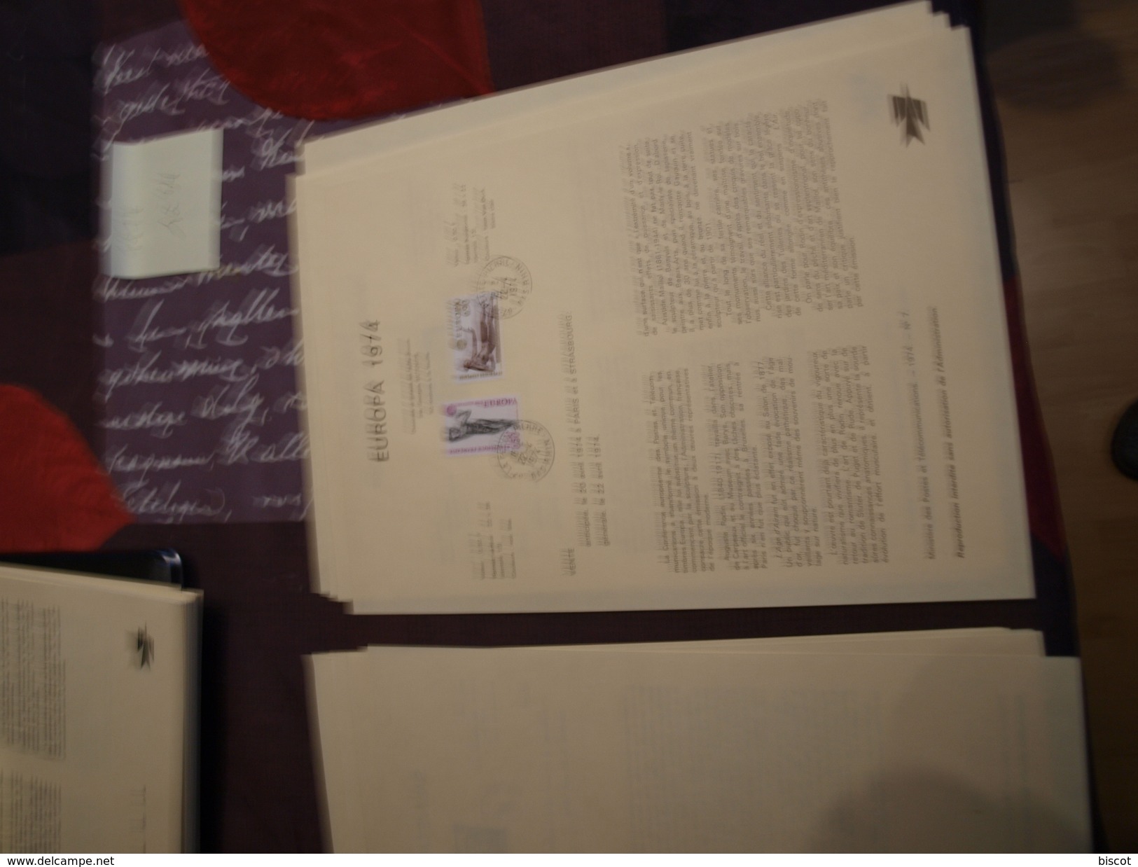 Notices Philatéliques 1 à 34 Avec Timbre Oblitéré Du Premier Jour De Mise En Vente Générale à La Petite Pierre (67) - 1970-1979