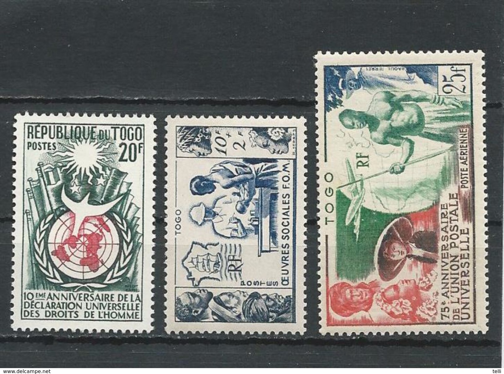 TOGO Scott B11, 347, C18 Yvert  254, 275, PA21 (3) *VLH Cote 9,60$ - Neufs