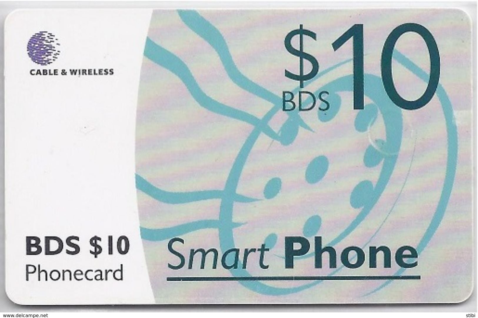 BARBADOS - SMART PHONE 10 - CHIP RED - Barbados (Barbuda)