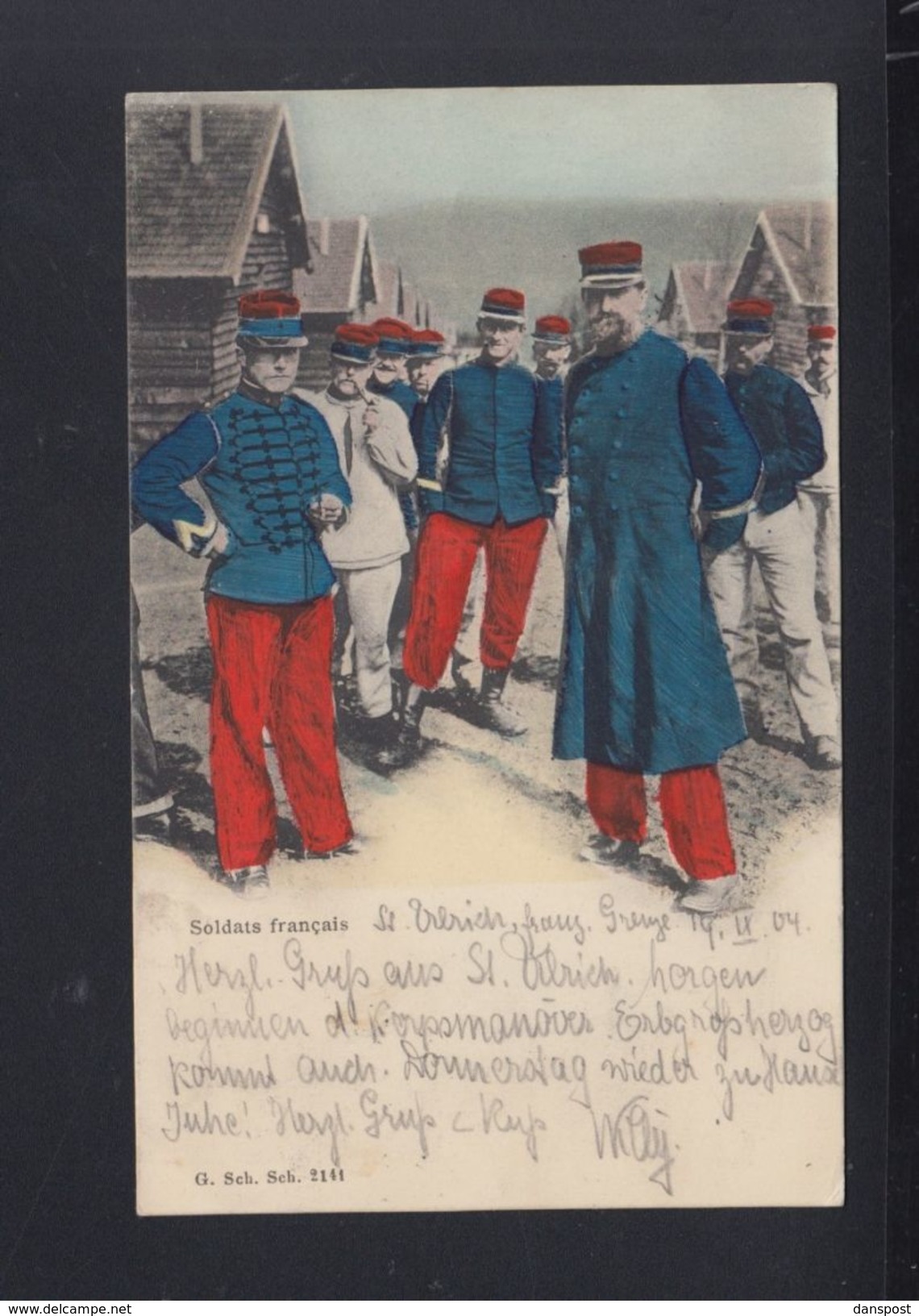 France Carte Postale Soldats 1904 - Uniformes