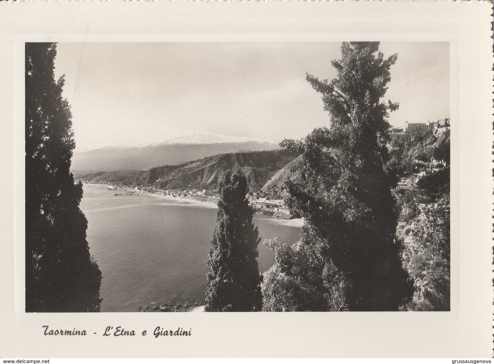 14659) TAORMINA L'ETNA E I GIARDINI VIAGGIATA 1953 - Messina