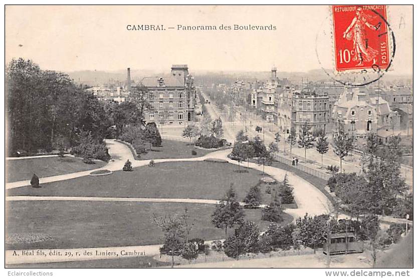 Cambrai    59         Panorama Des Boulevards           (voir Scan) - Cambrai