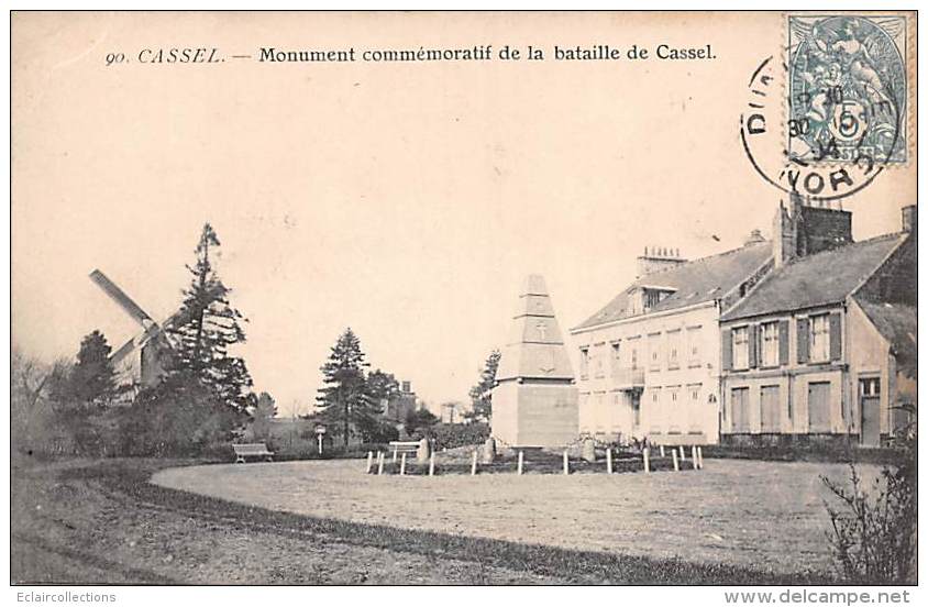 Cassel      59         Monument Commémoratif De La Bataille . Moulin      (voir Scan) - Cassel