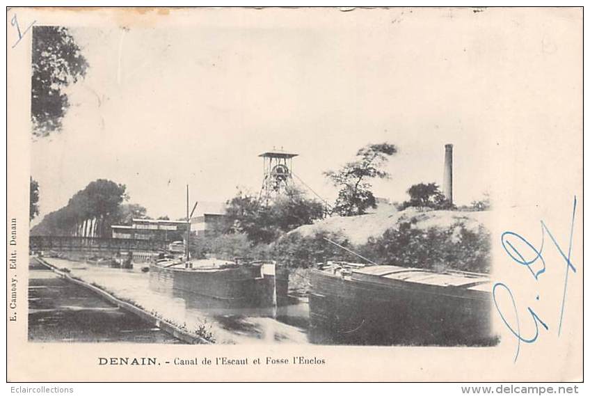 Denain     59        Canal De L'Escaut Et Fosse L'Enclos       (voir Scan) - Denain