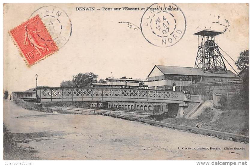 Denain     59          Pont Sur L'Escaut Et La Fosse L'Enclos       (voir Scan) - Denain