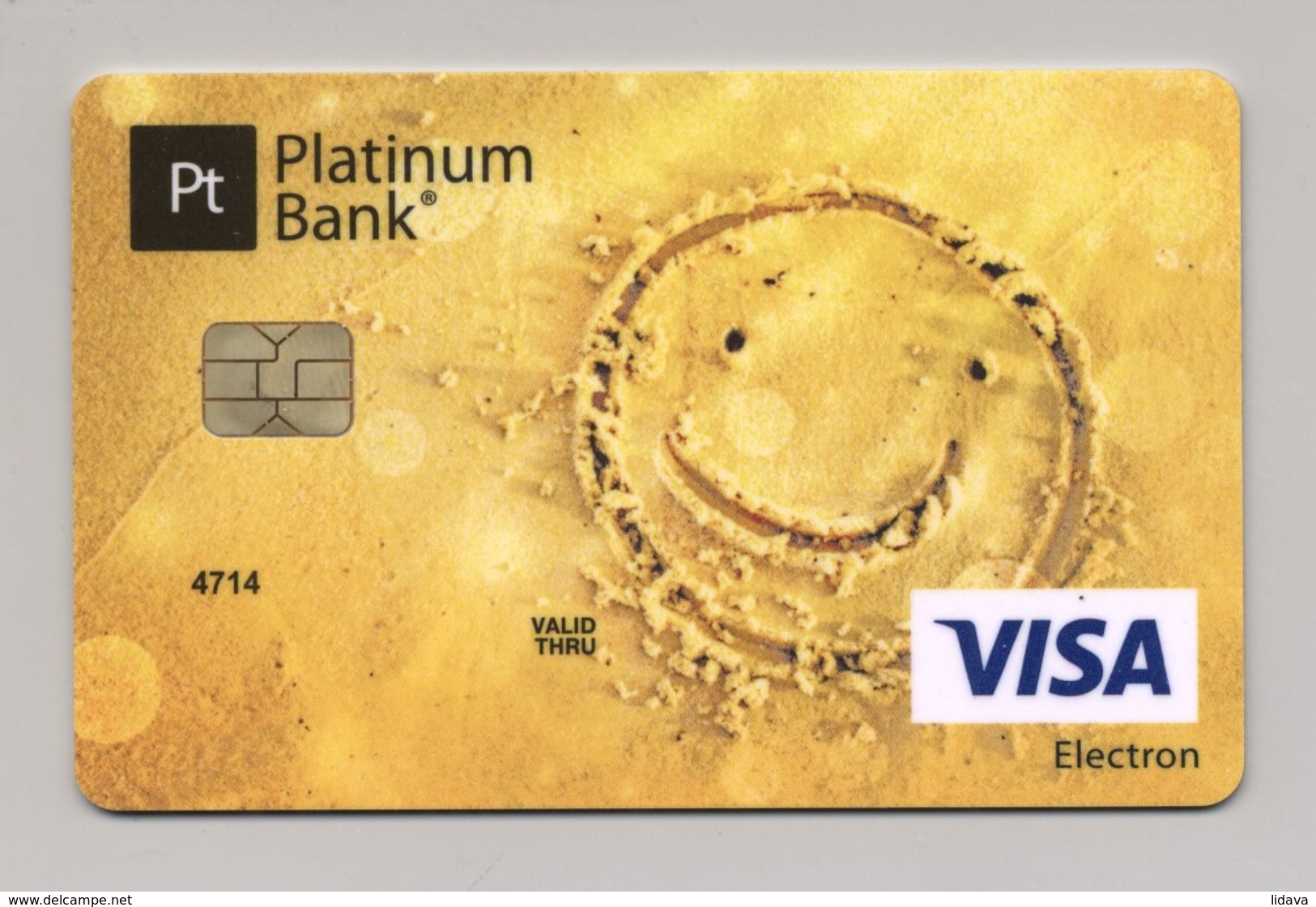 UKRAINE Credit Card Bankcard Platinum Bank VISA SPECIMEN Smile - Credit Cards (Exp. Date Min. 10 Years)