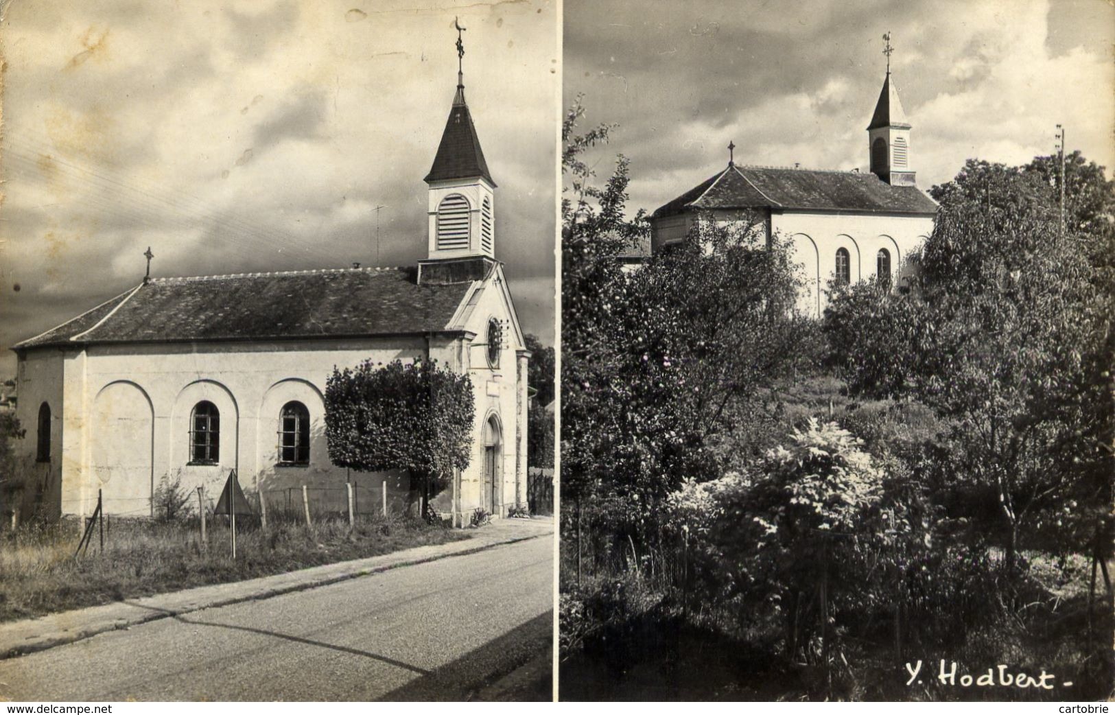 77 PONTHIERRY - Semi-Moderne - Deux Aspects De La Chapelle Paroissiale - CPSM - Saint Fargeau Ponthierry