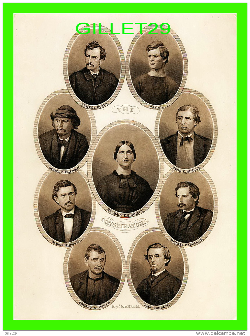 CÉLÉBRITÉS - THE CONSPIRATORS BY A. H. RITCHIE, 1865 - 1993 THE AMERICAN SCENE - DIMENSION 13 X 18 Cm  - - Personajes Históricos