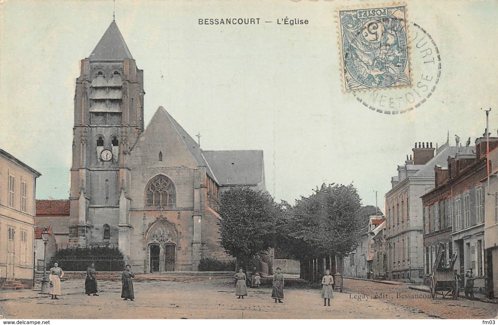 Bessancourt église Colorisée Canton Taverny - Otros & Sin Clasificación