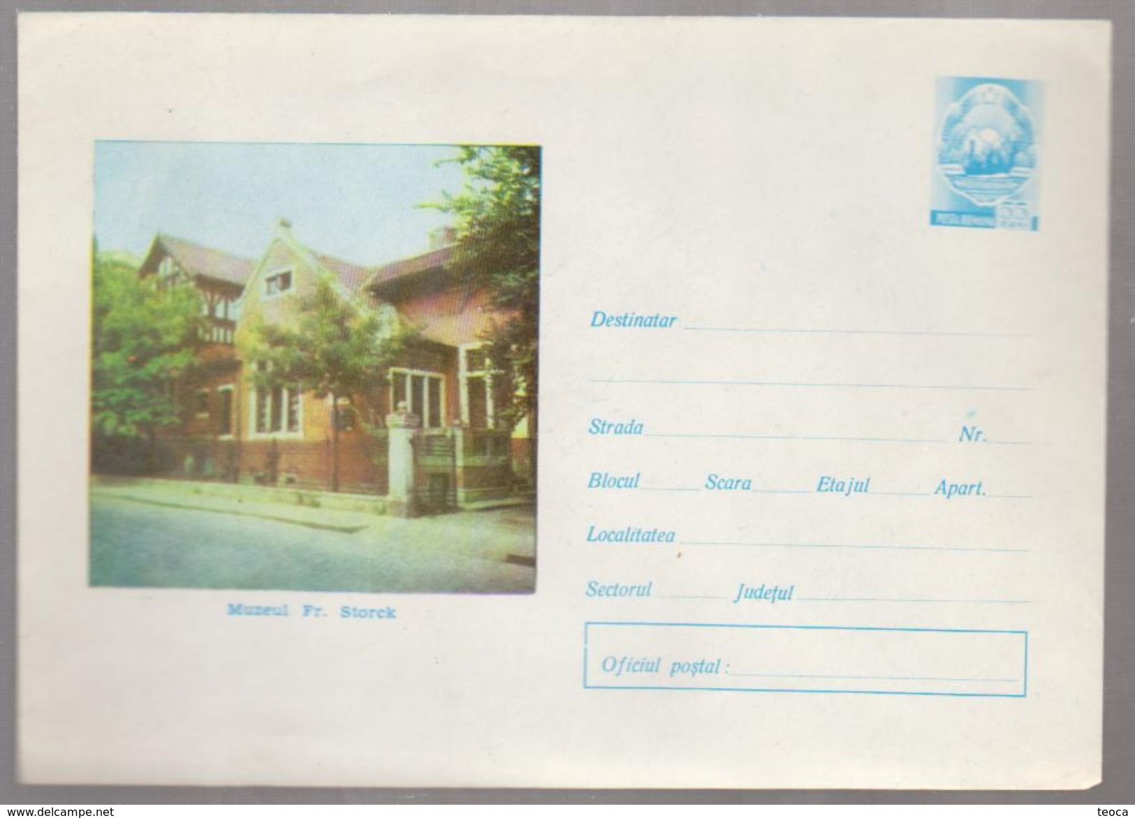 COVER Envelope ROUMANIE 1968, MUSEUM FR.STORCK - Storia Postale
