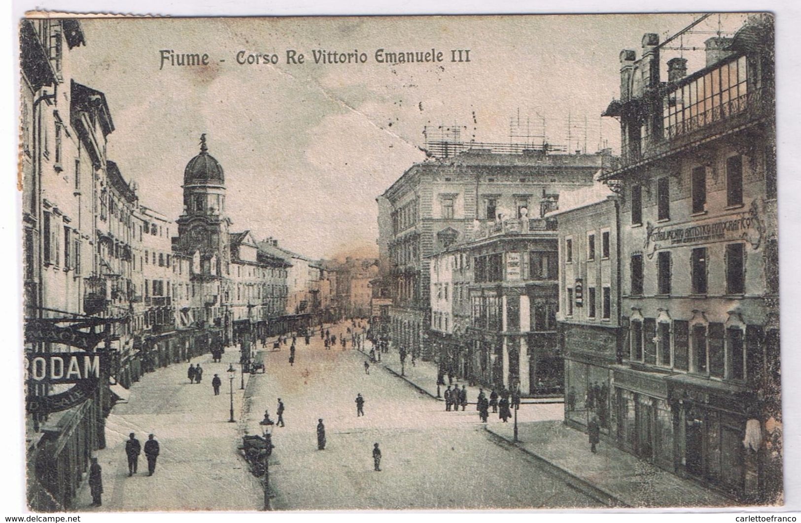 Occ. Fiume - C. V. Emanuele III -  Piega E Ossidazioni - Bolli Sovrastampati Costituente Fiumana - V.1922 - Fiume