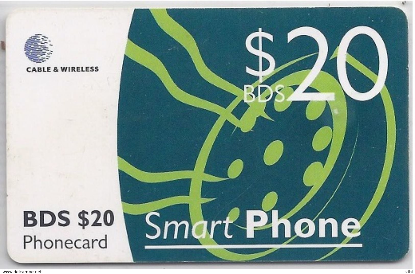 BARBADOS - SMART PHONE 20 - CHIP RED - Barbades