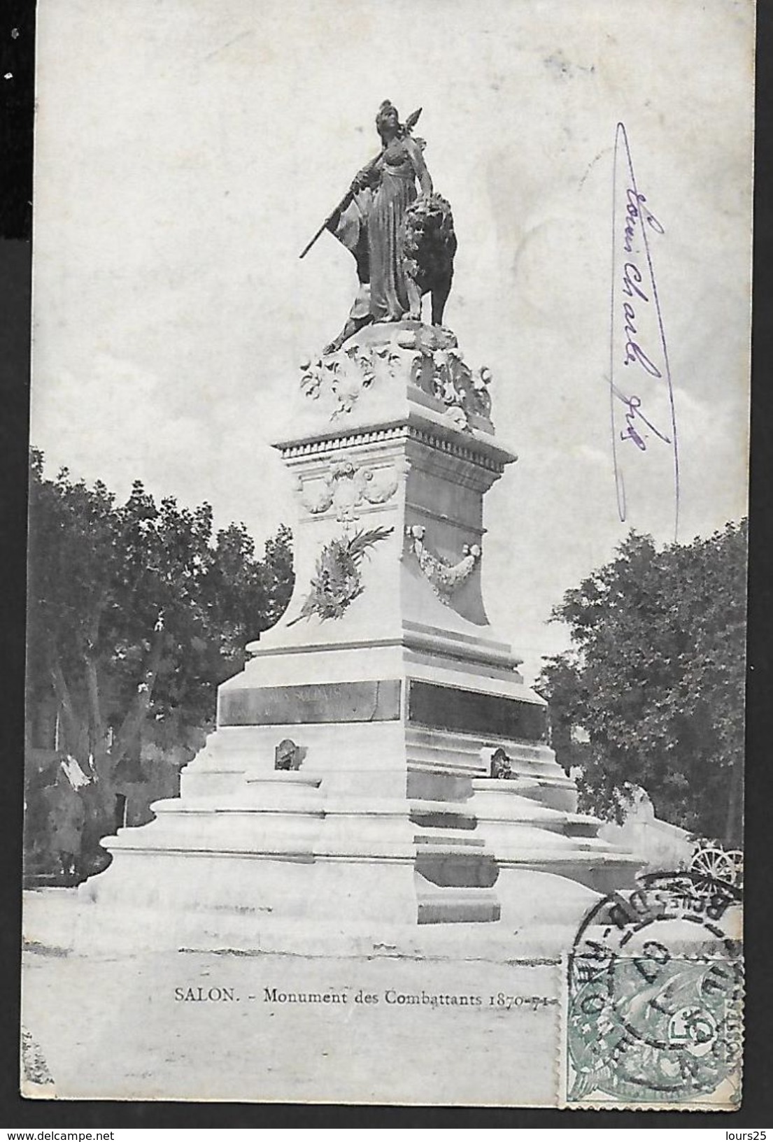 ! -  France - Salon - Monument Des Combattants 1870-1871 - Envoyée Vers Bruxelles - Salon De Provence