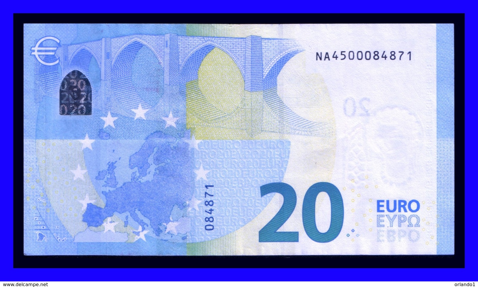 20 EURO "NA" AUSTRIA DRAGHI  N005 E4 SEE SCAN!!!!!!!!!! - 20 Euro