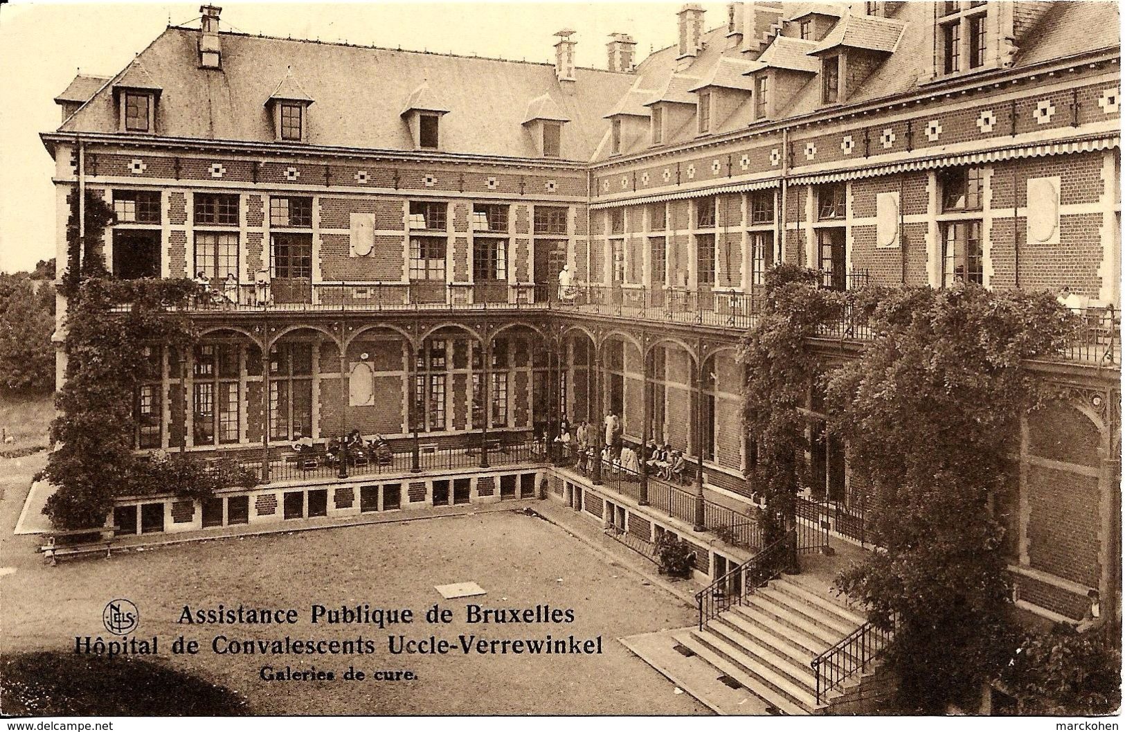 BRUXELLES (1180) : Galeries De Cure De L'Hôpital De Convalescents De L'Assistance Publique De Bruxelles, à Verrewinkel. - Salud, Hospitales