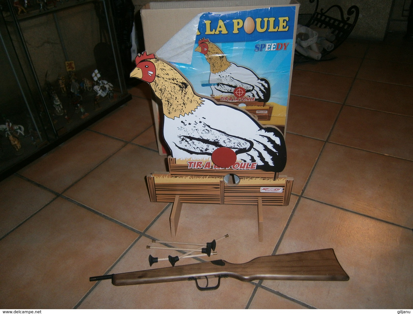 JEU BOIS TIR LA POULE   FUSIL 4 FLECHES   MARQUE SPEEDY - Autres & Non Classés