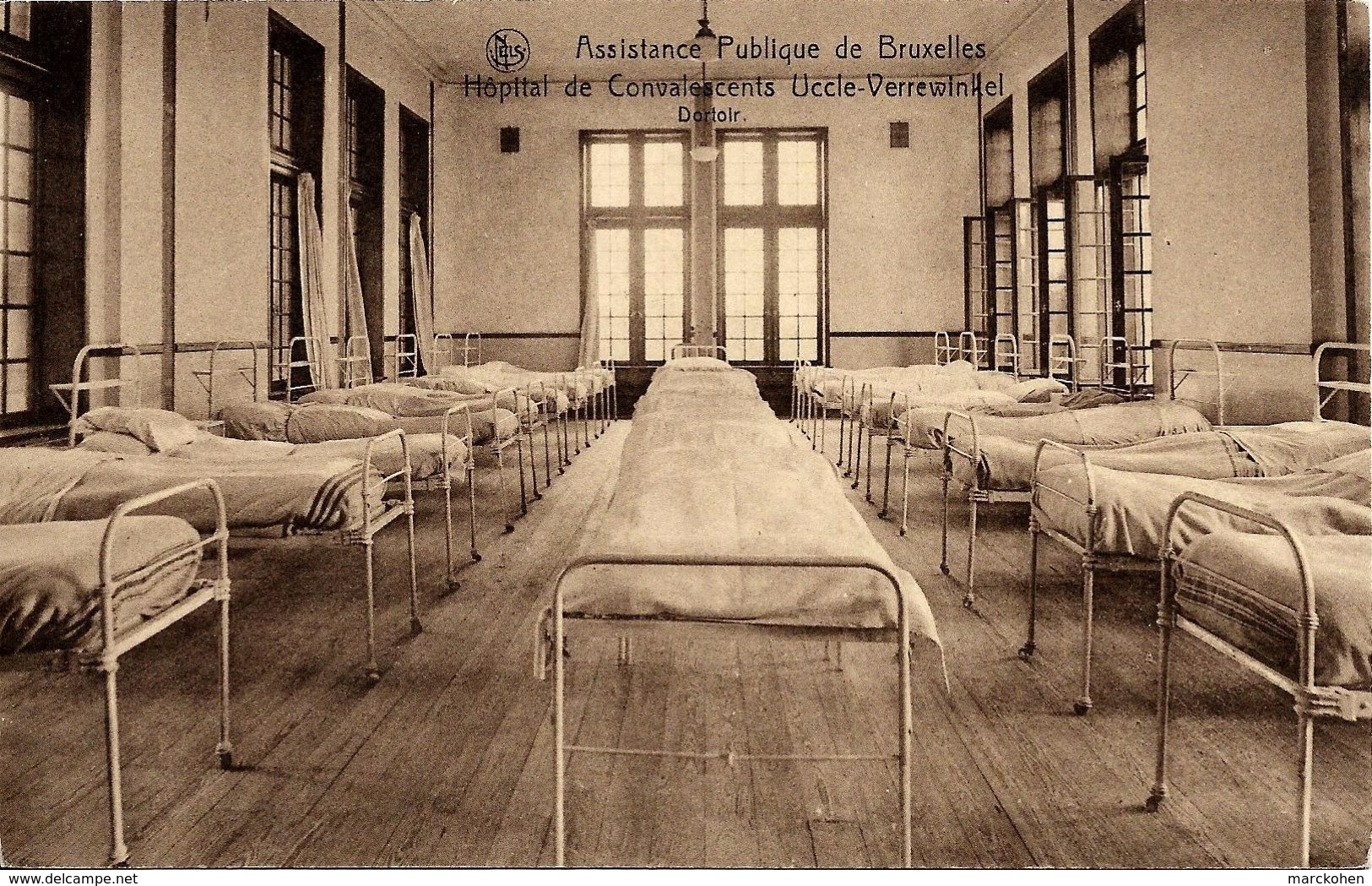 BRUXELLES (1180) : Dortoir De L'Hôpital De Convalescents De L'Assistance Publique De Bruxelles, à Verrewinkel. CPA. - Salute, Ospedali