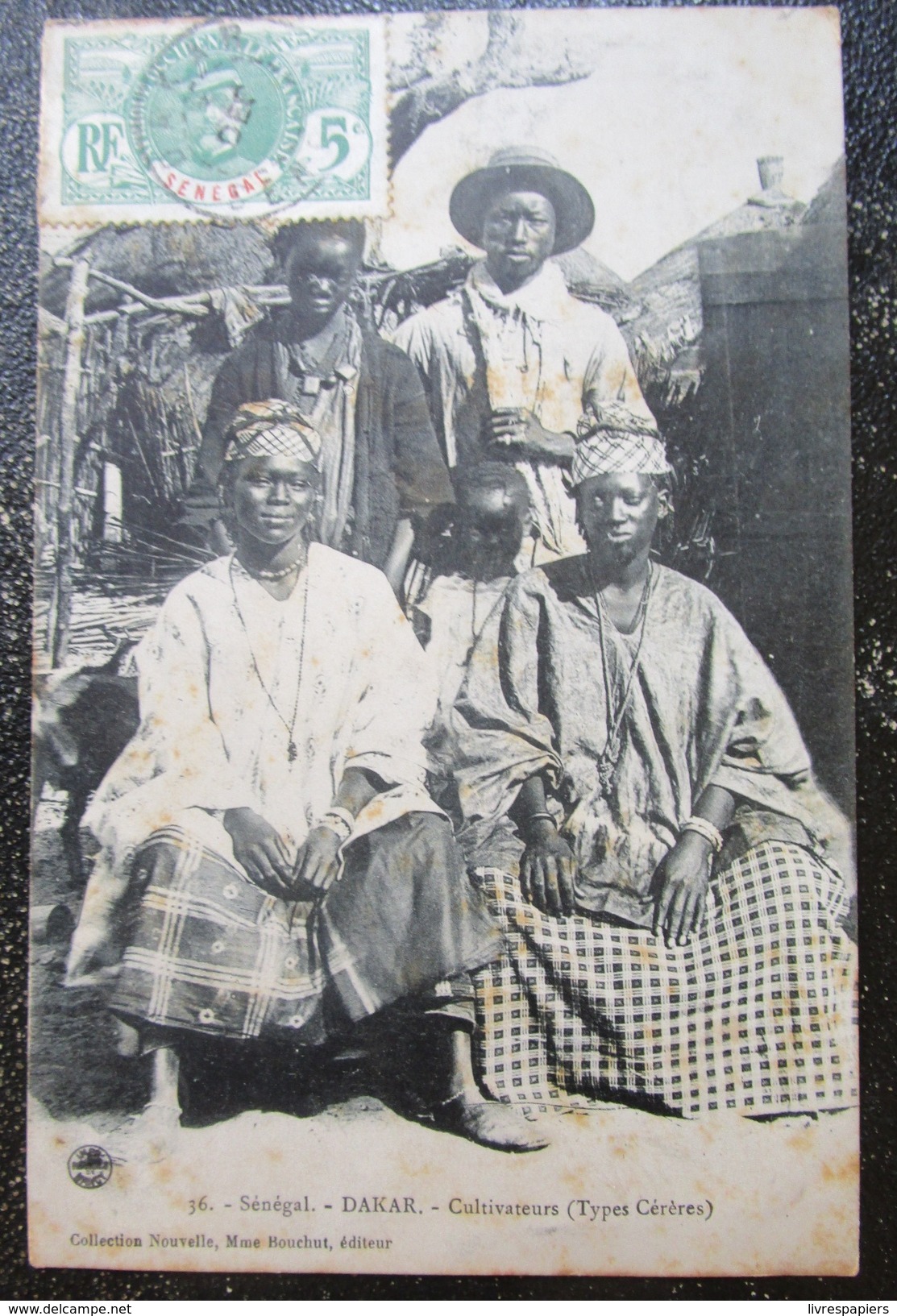 Senegal Cultivateurs Types Cereres  Cpa Timbrée 1908 - Sénégal