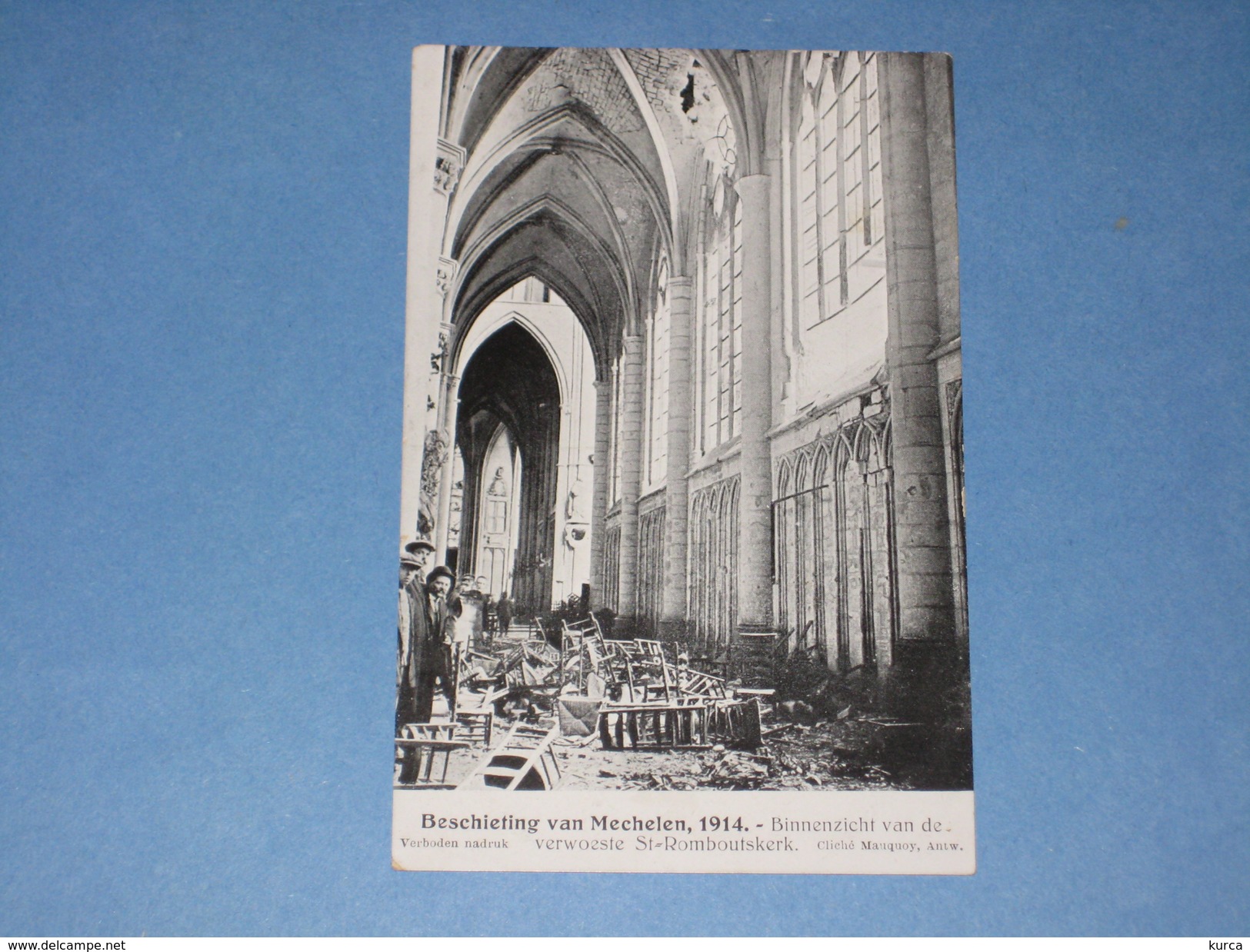 MECHELEN Beschieting 1914 St Romboutskerk - Mechelen