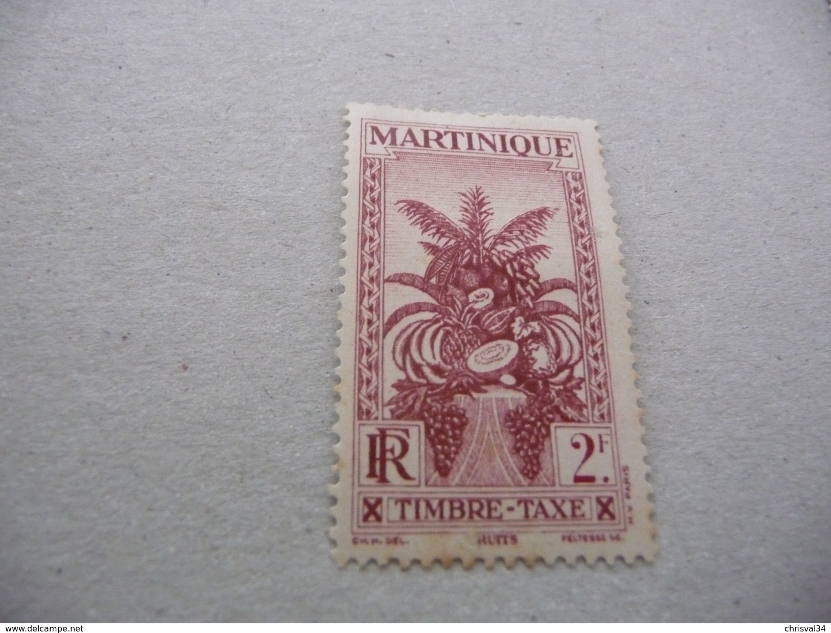 TIMBRE  MARTINIQUE   TAXE   N  21     COTE  3,00  EUROS   NEUF  TRACE  CHARNIERE - Timbres-taxe