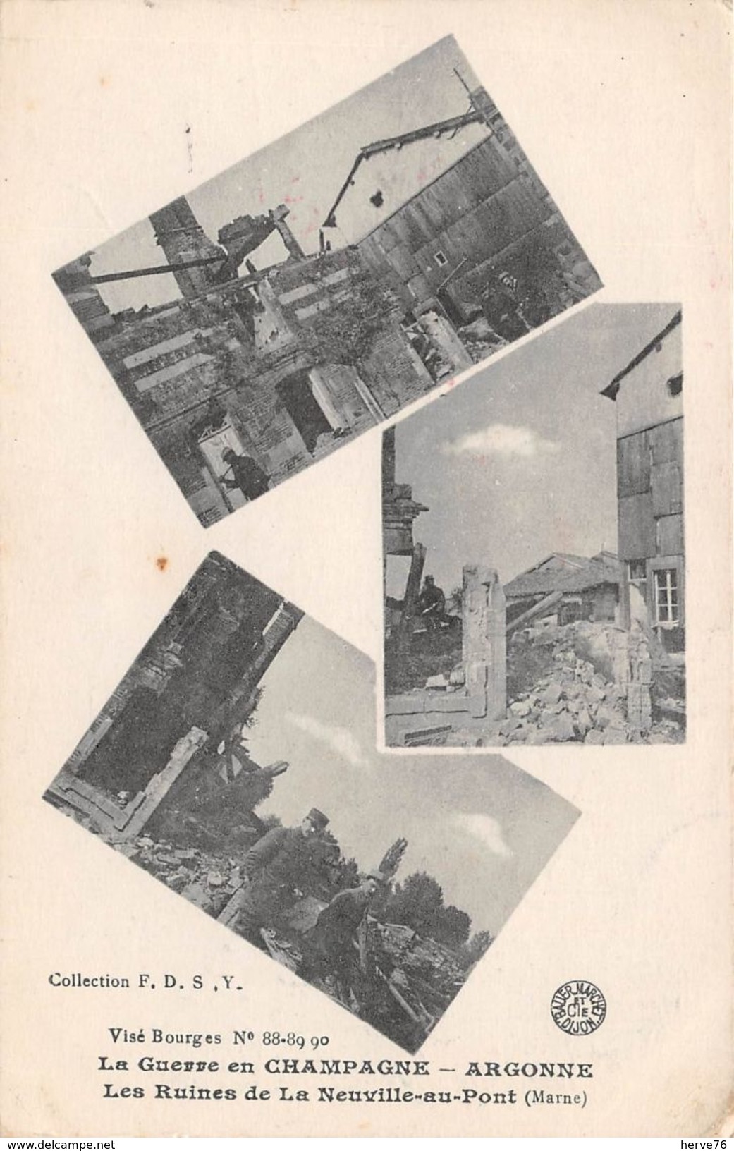 Ruines De LA NEUVILLE AU PONT - Guerre En Champagne-Argonne - Autres & Non Classés