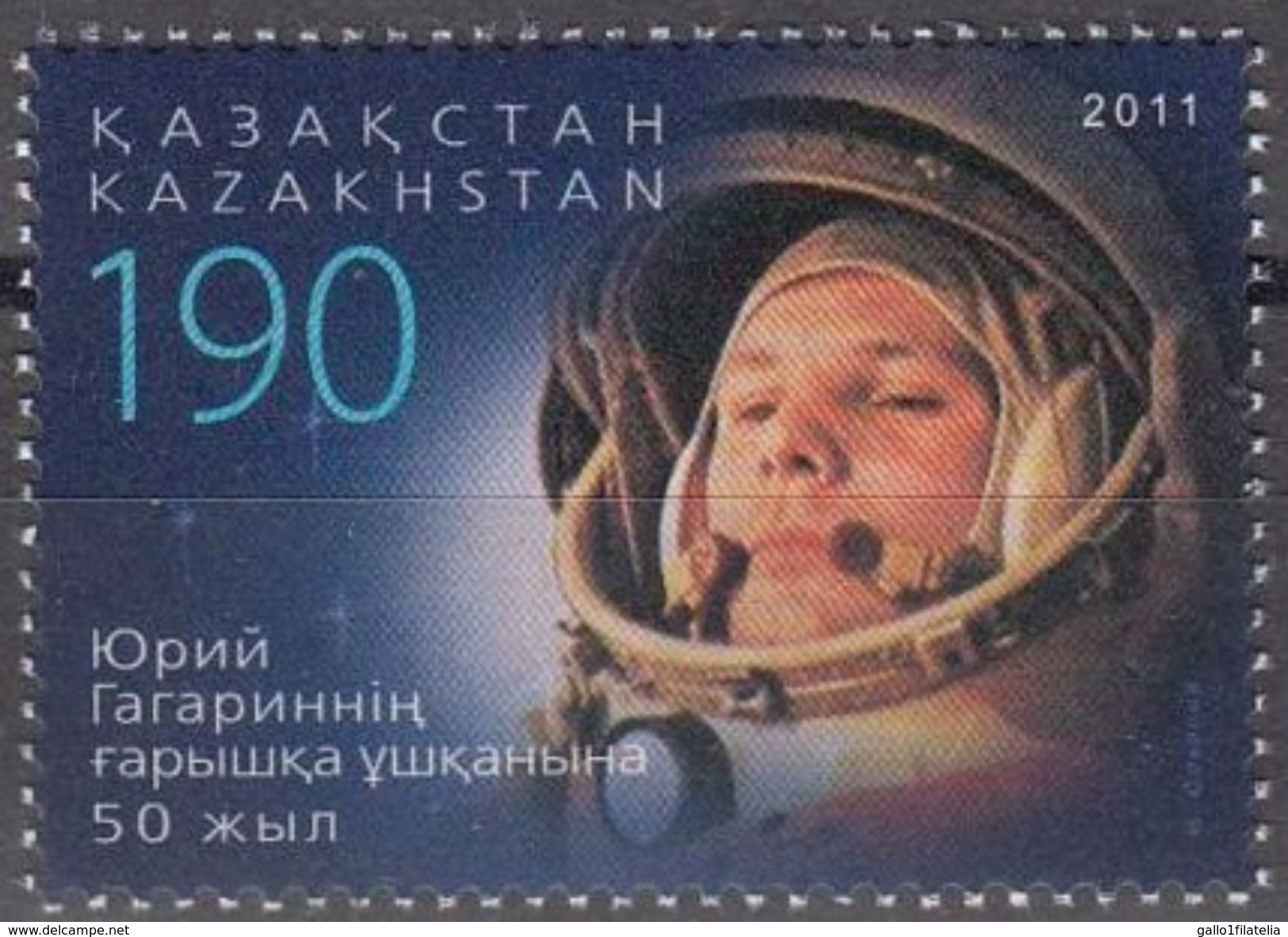 2011 - KAZAKHSTAN - 50mo ANN. DEL PRIMO VOLO UMANO NELLO SPAZIO / 50th ANN. OF THE FIRST HUMAN FLY IN THE SPACE. MNH - Kazakistan