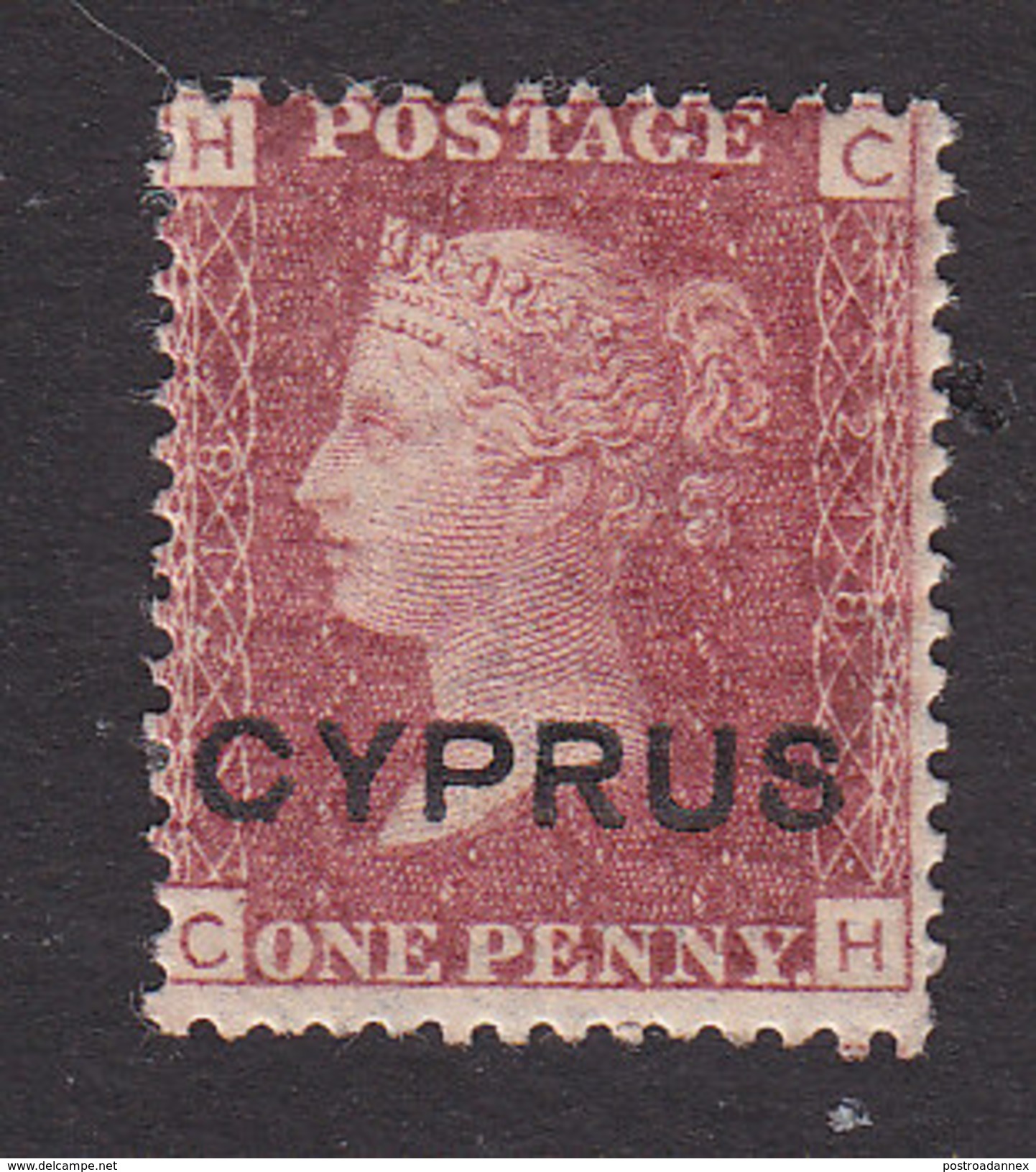 Cyprus, Scott #2, Mint Hinged, Victoria Overprinted, Issued 1880 - Chypre (...-1960)