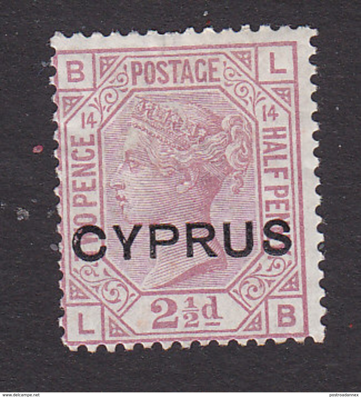 Cyprus, Scott #3, Mint No Gum, Victoria Overprinted, Issued 1880 - Chypre (...-1960)